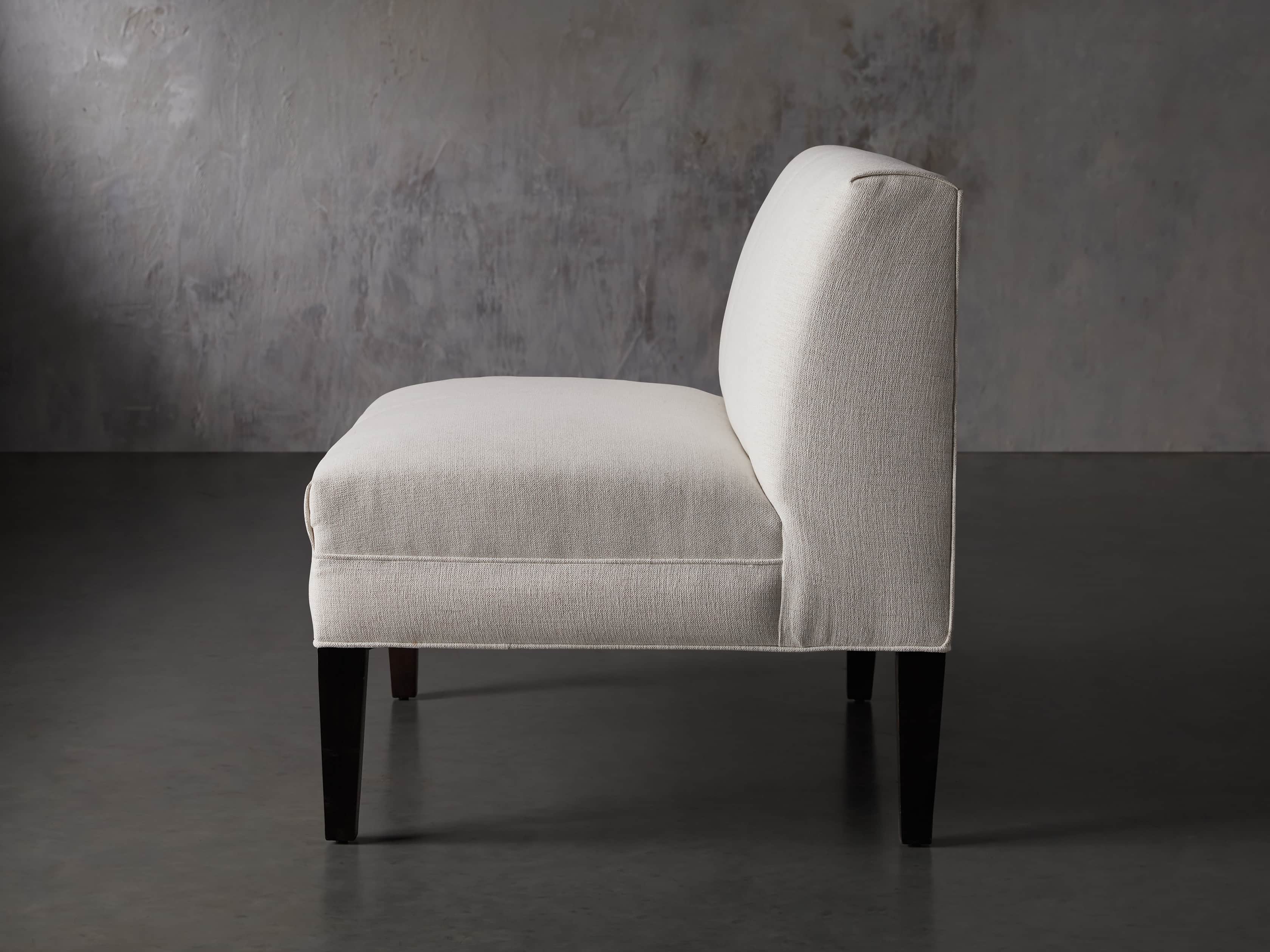 Eaton (No Toss Pillow) Upholstered Non-Tufted 42" Bench, slide 3 of 7