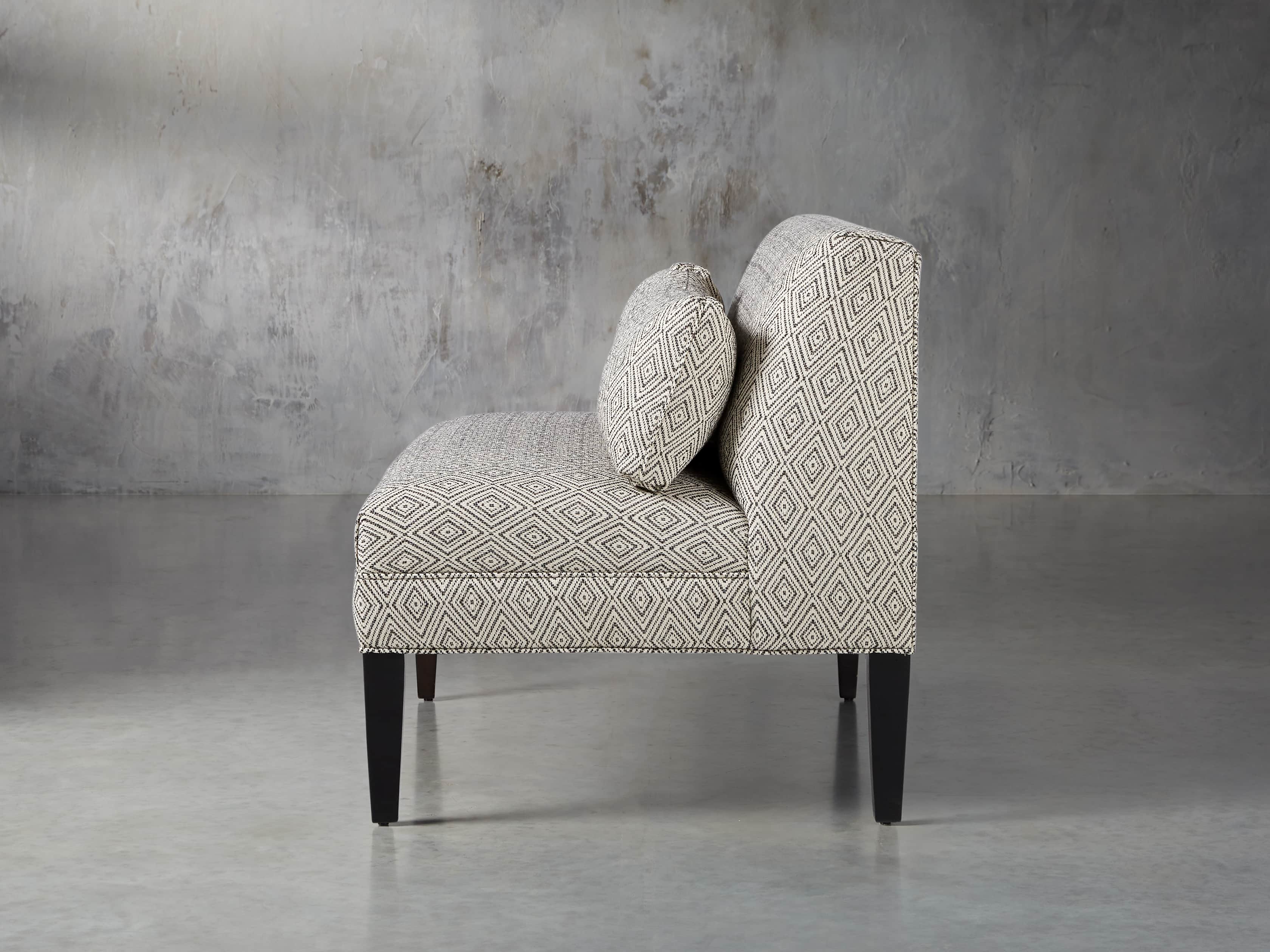 Eaton NonTufted Bench in Davos Night Arhaus