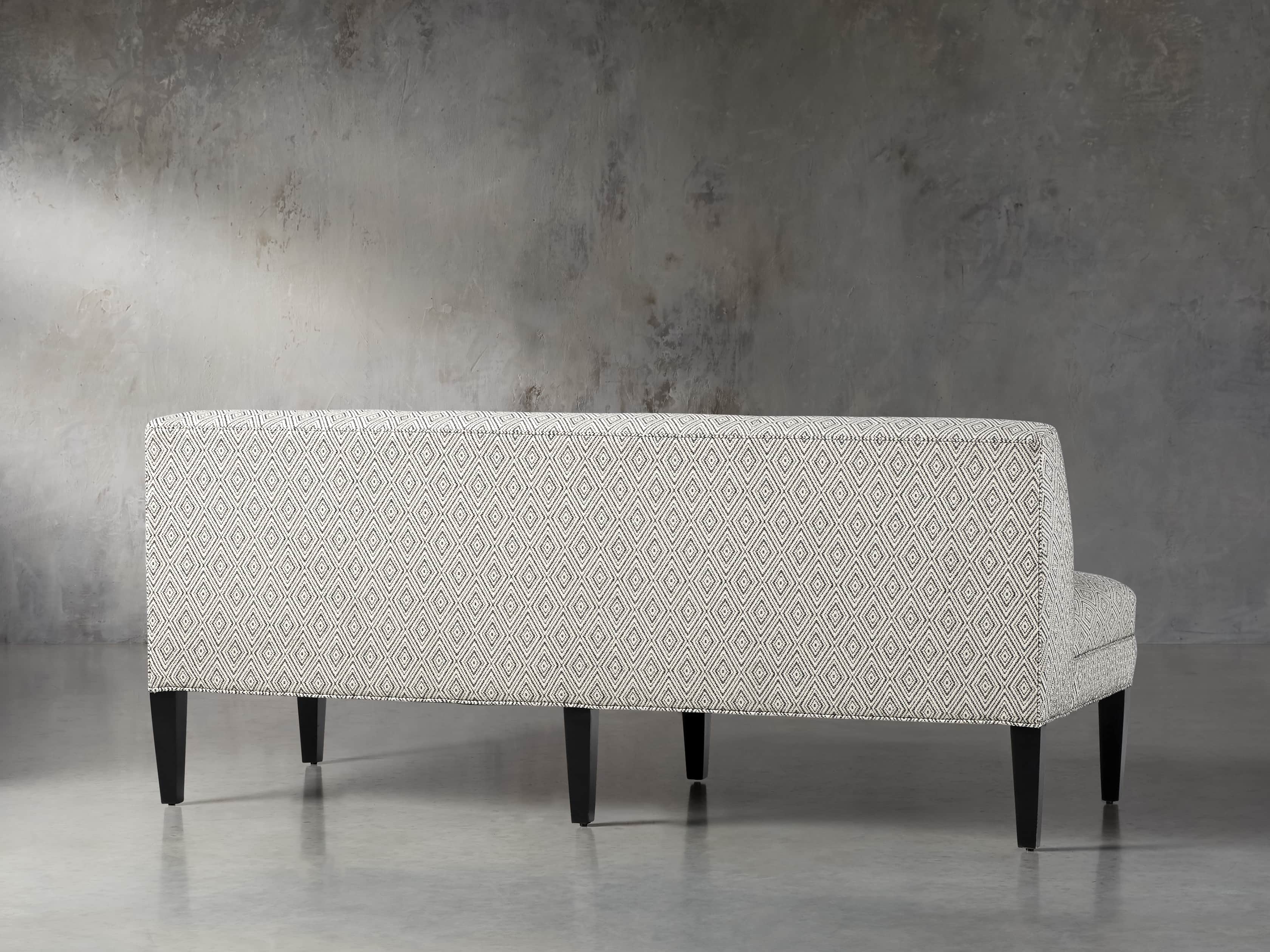 Eaton Upholstered 80" Non-Tufted Settee in Davos Night, slide 4 of 5