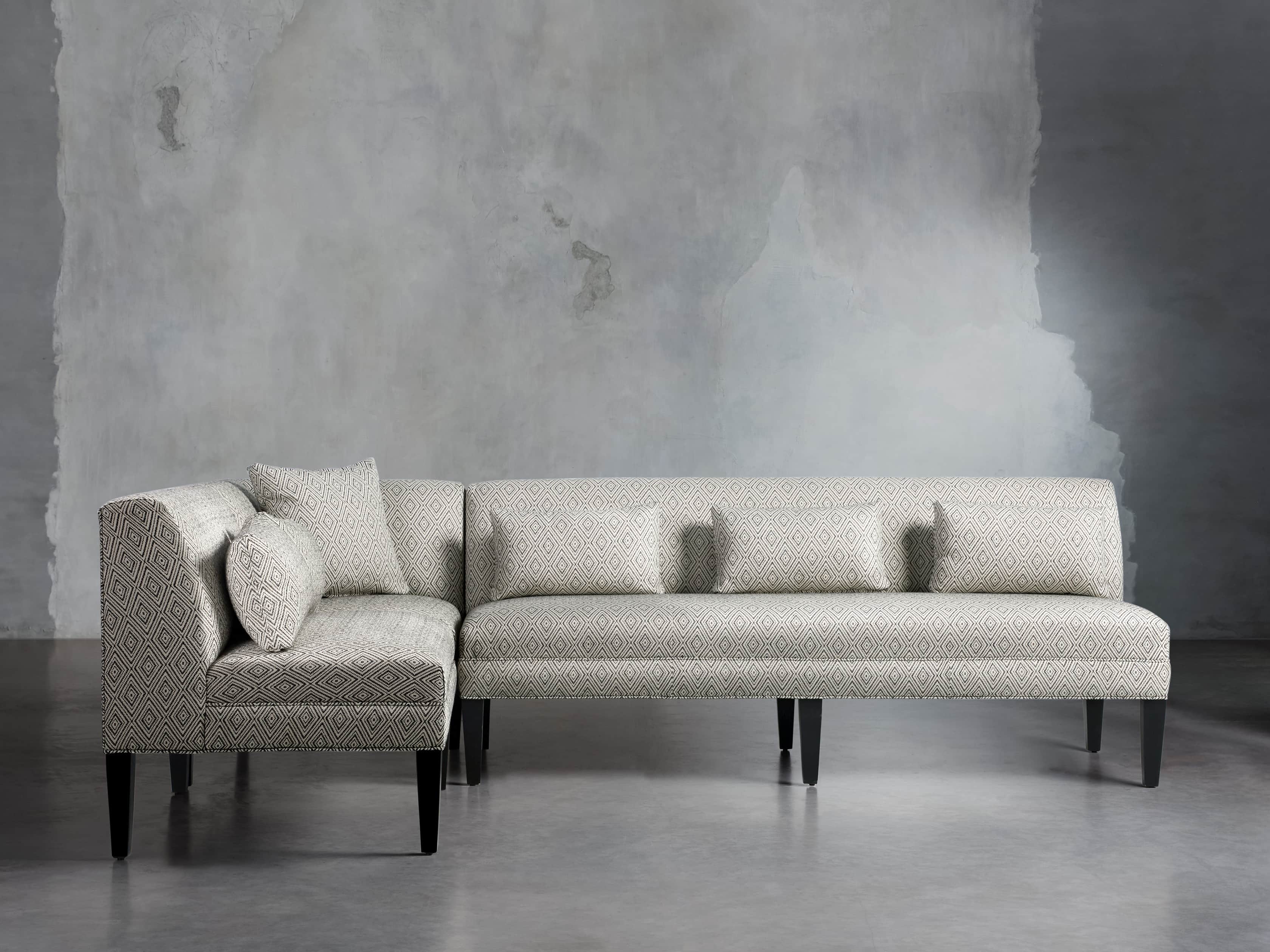 Eaton Upholstered 109" Non-Tufted Banquette in Davos Night, slide 1 of 4