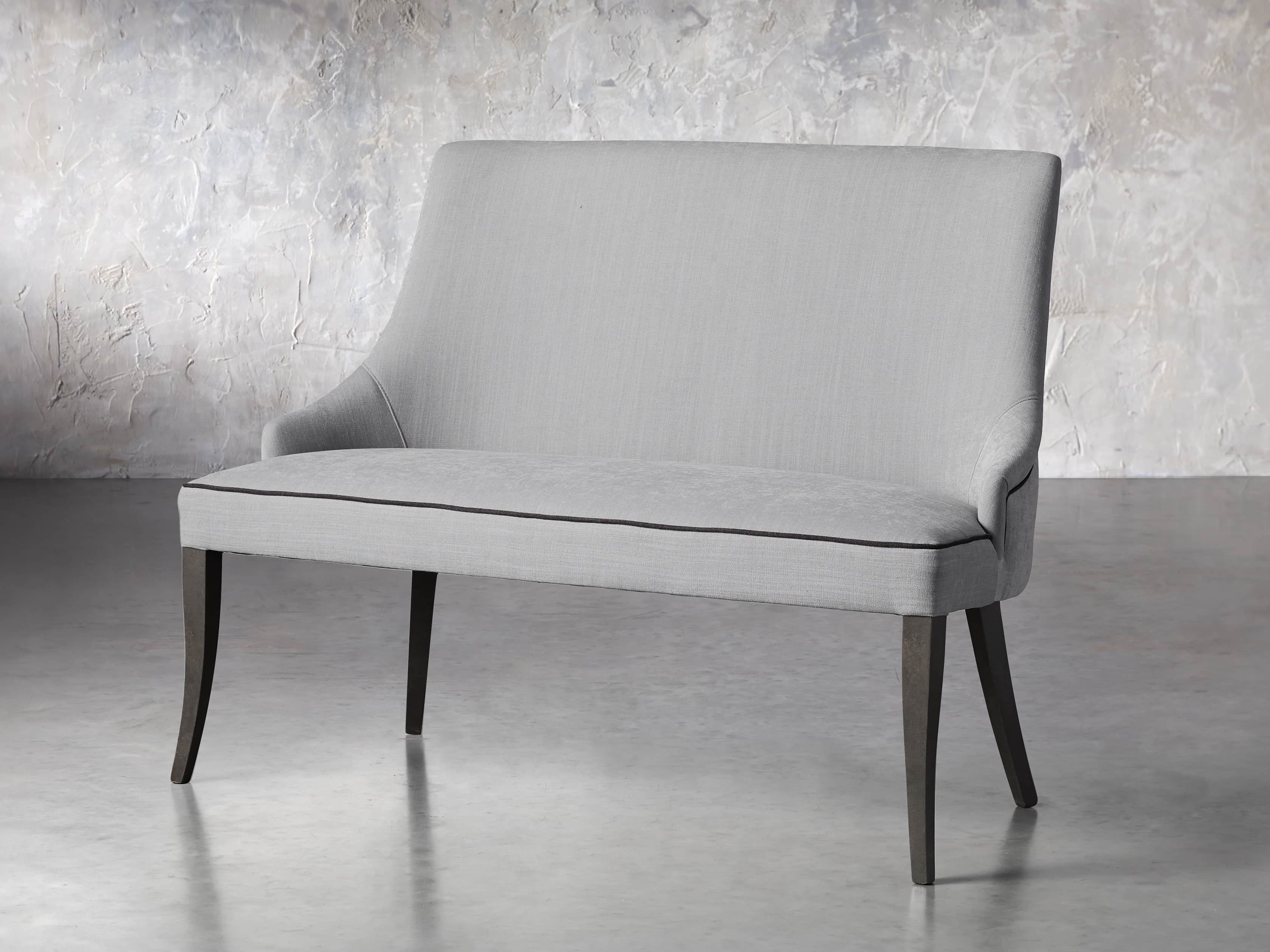 Elisa 50" Bench in Colomba Grey, slide 2 of 5