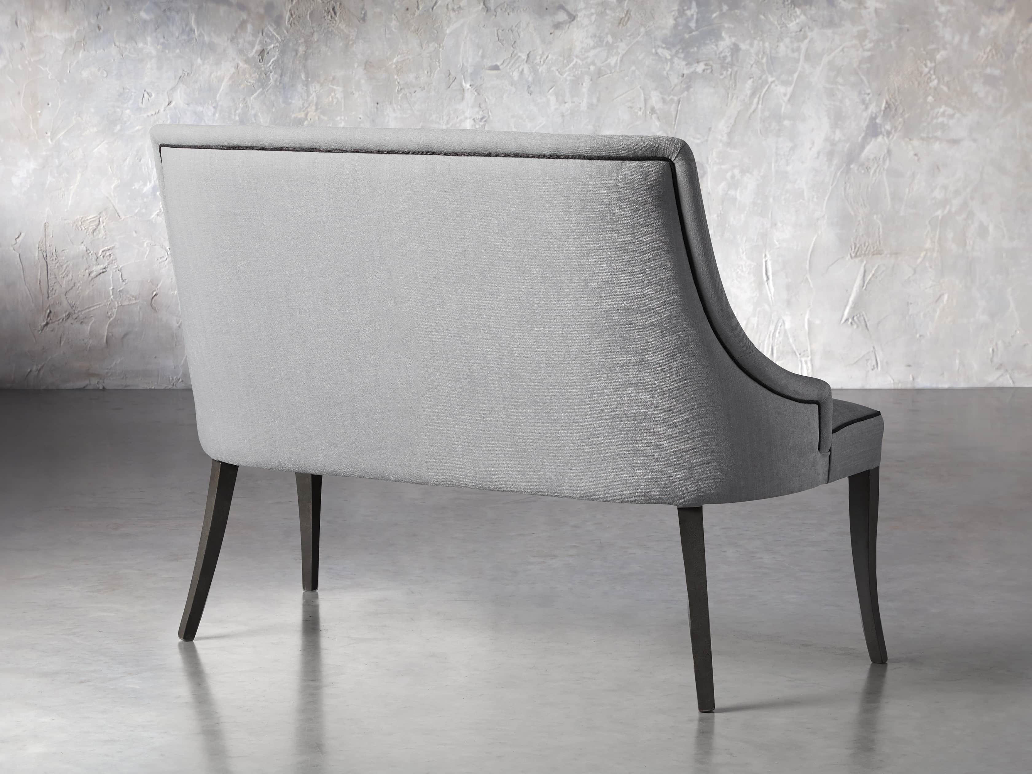 Elisa 50" Bench in Colomba Grey, slide 3 of 5