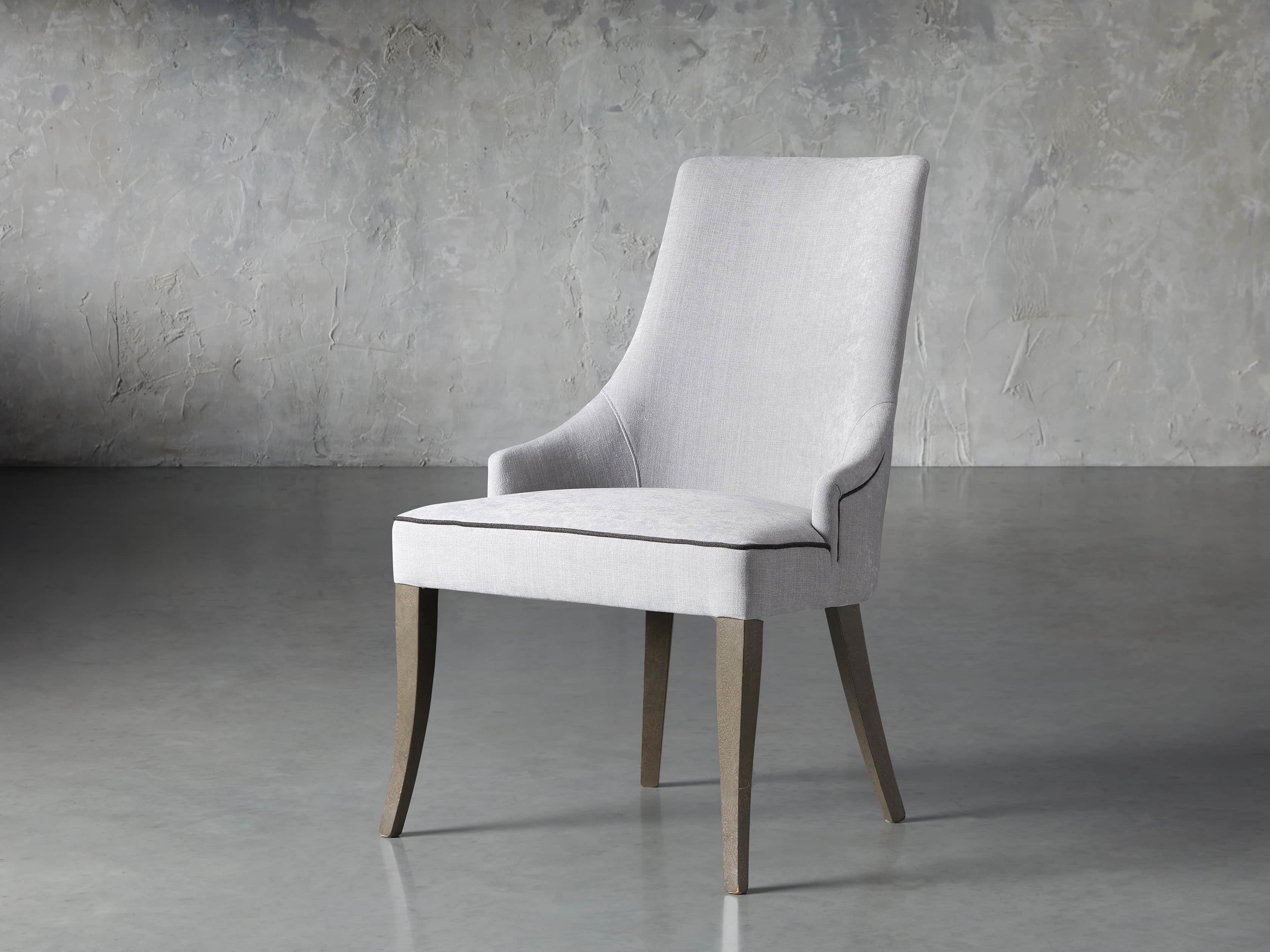 Elisa Upholstered 23" Dining Chair in Colomba Grey, slide 2 of 7