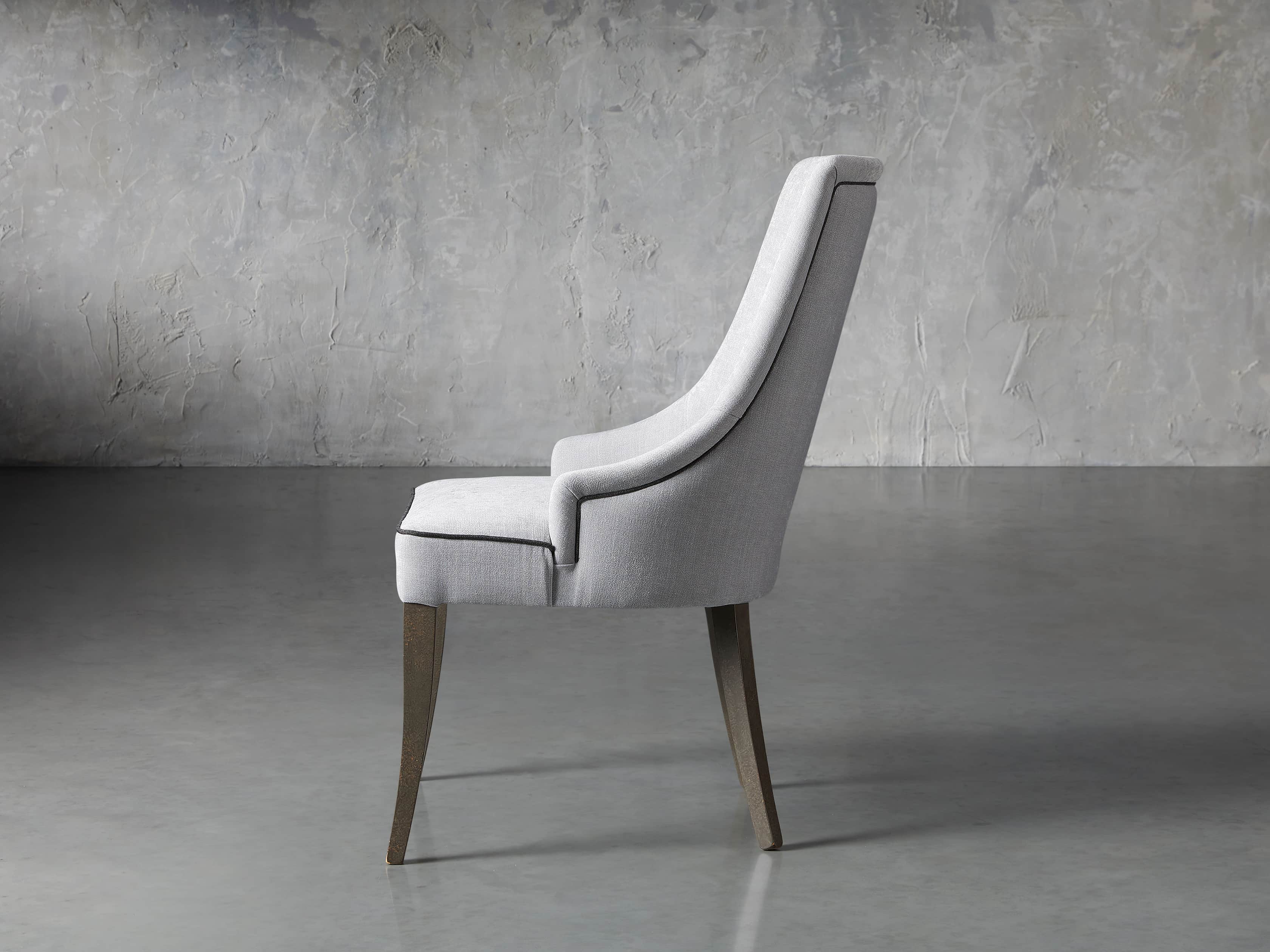 Elisa Upholstered 23" Dining Chair in Colomba Grey, slide 3 of 7