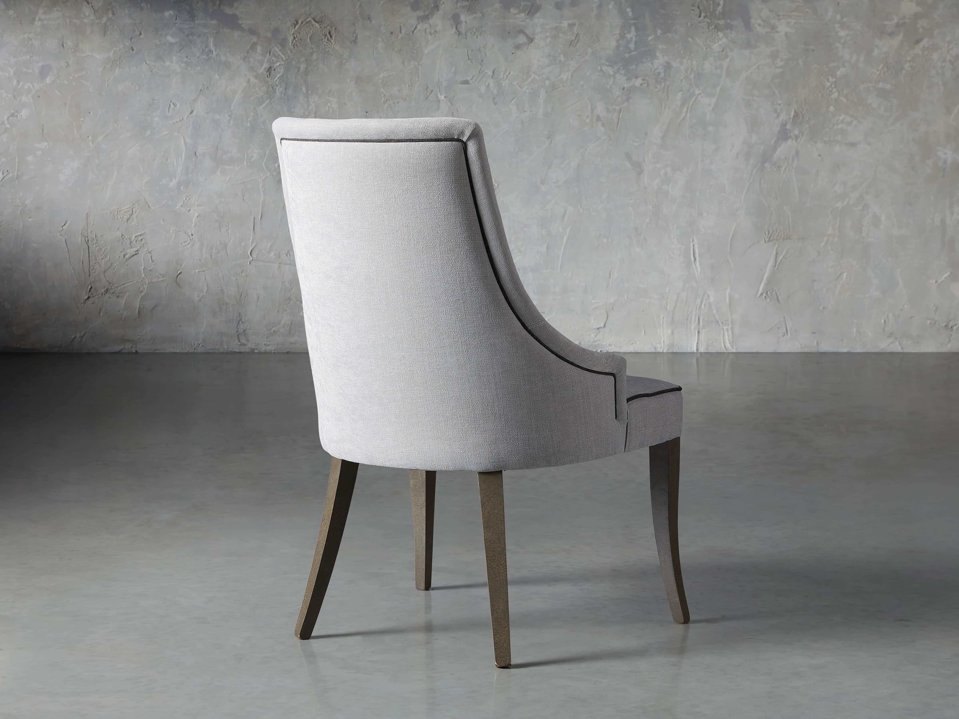 Elisa Upholstered 23" Dining Chair in Colomba Grey, slide 4 of 7