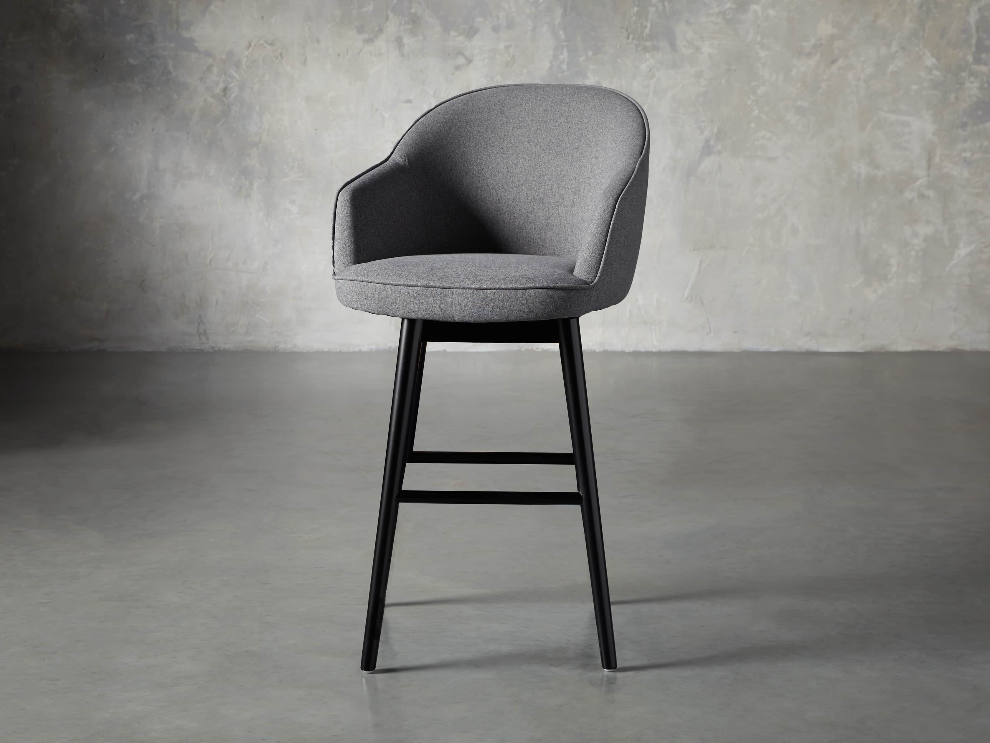 Emily 23" Swivel Barstool in Sunday Grey