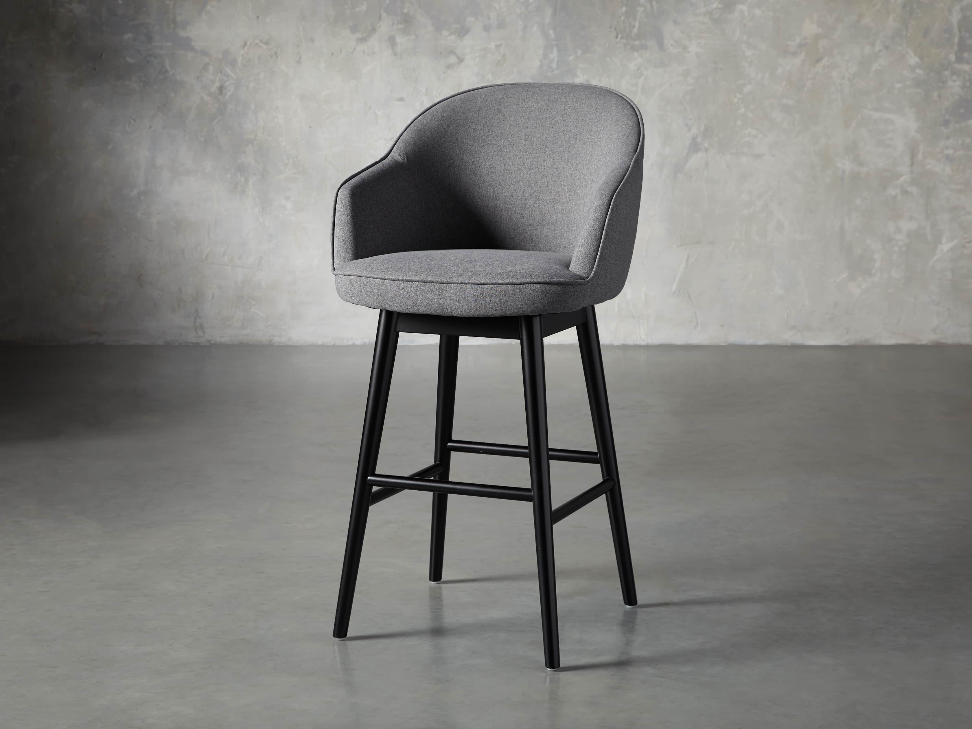 Emily 23" Swivel Barstool in Sunday Grey