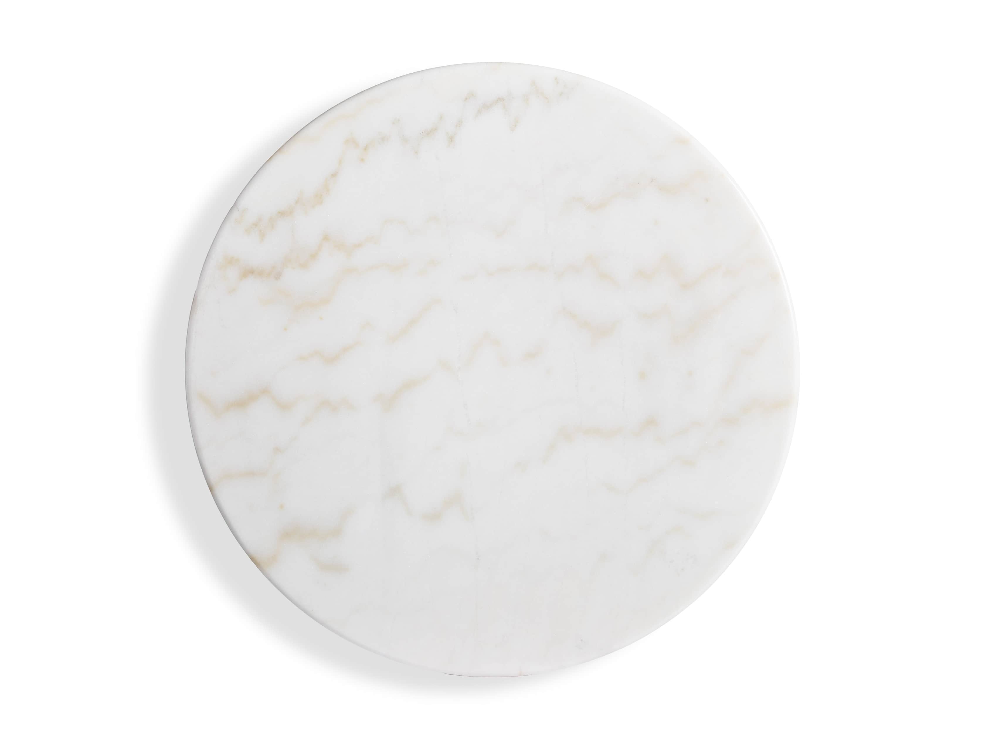 Enzo 28" Round White Marble Bar Table, slide 5 of 10