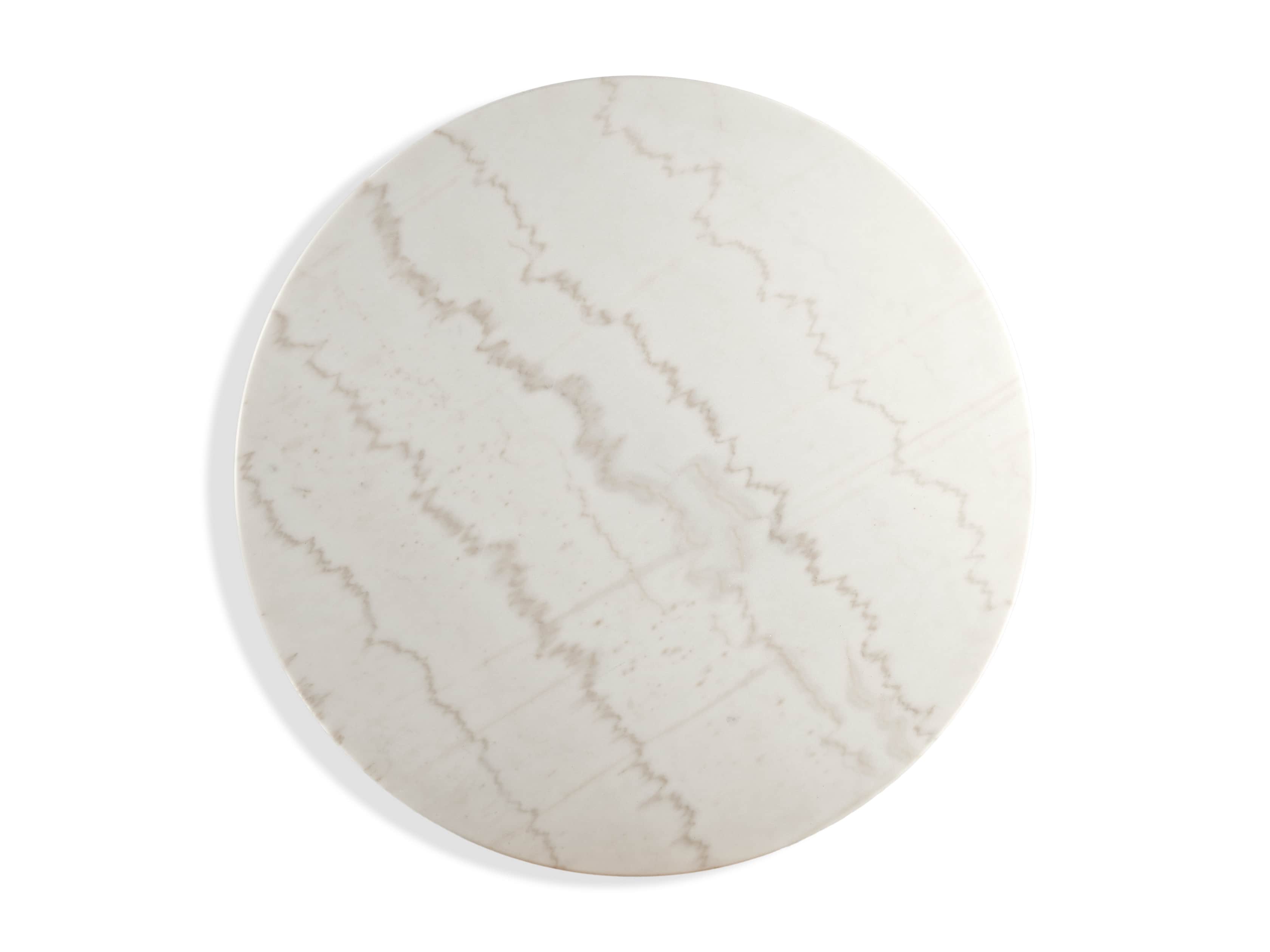 Enzo 39" Round White Marble Dining Table, slide 7 of 9