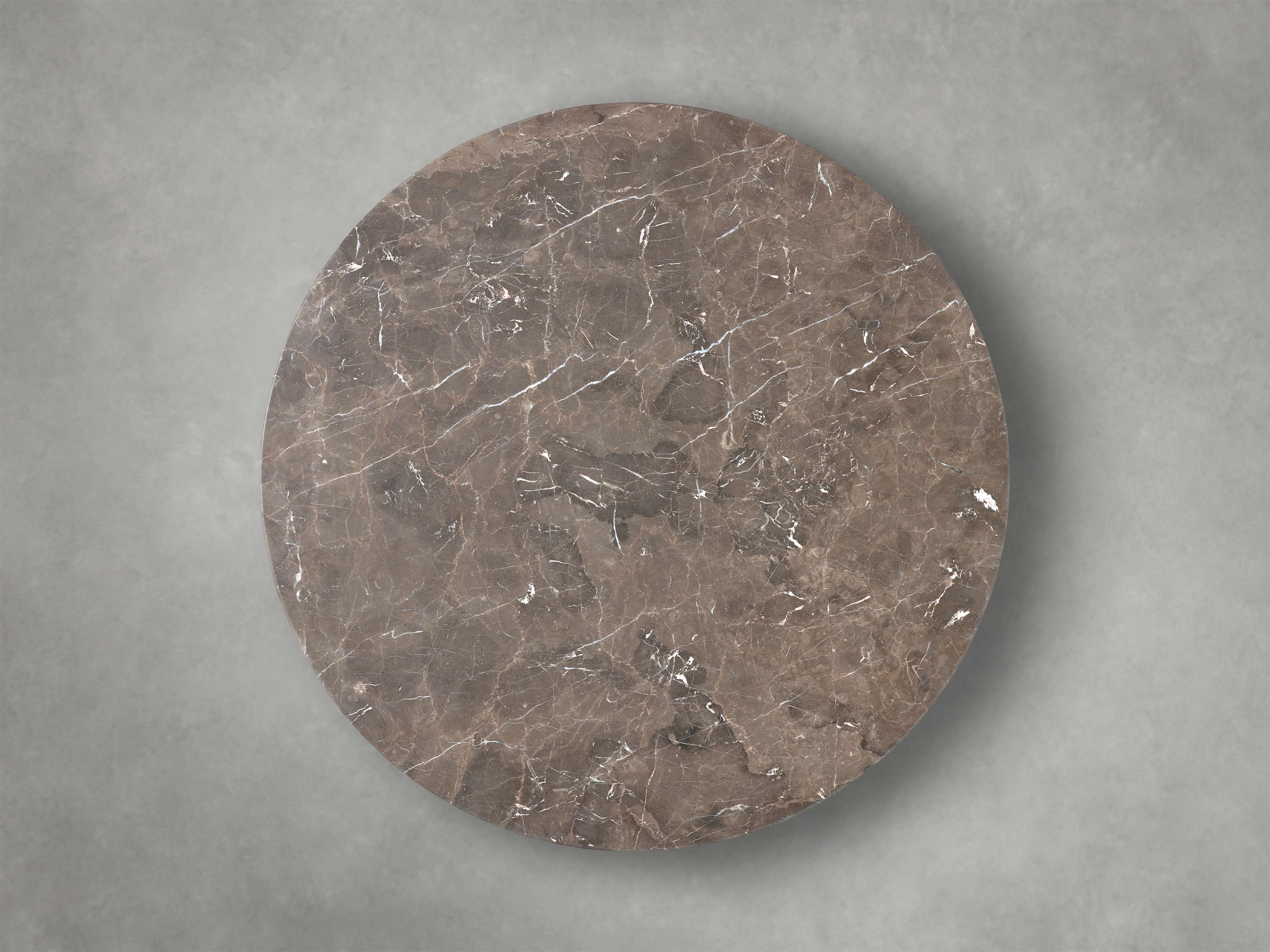 Saint Germain Round Stone Dining Table with Clement Base