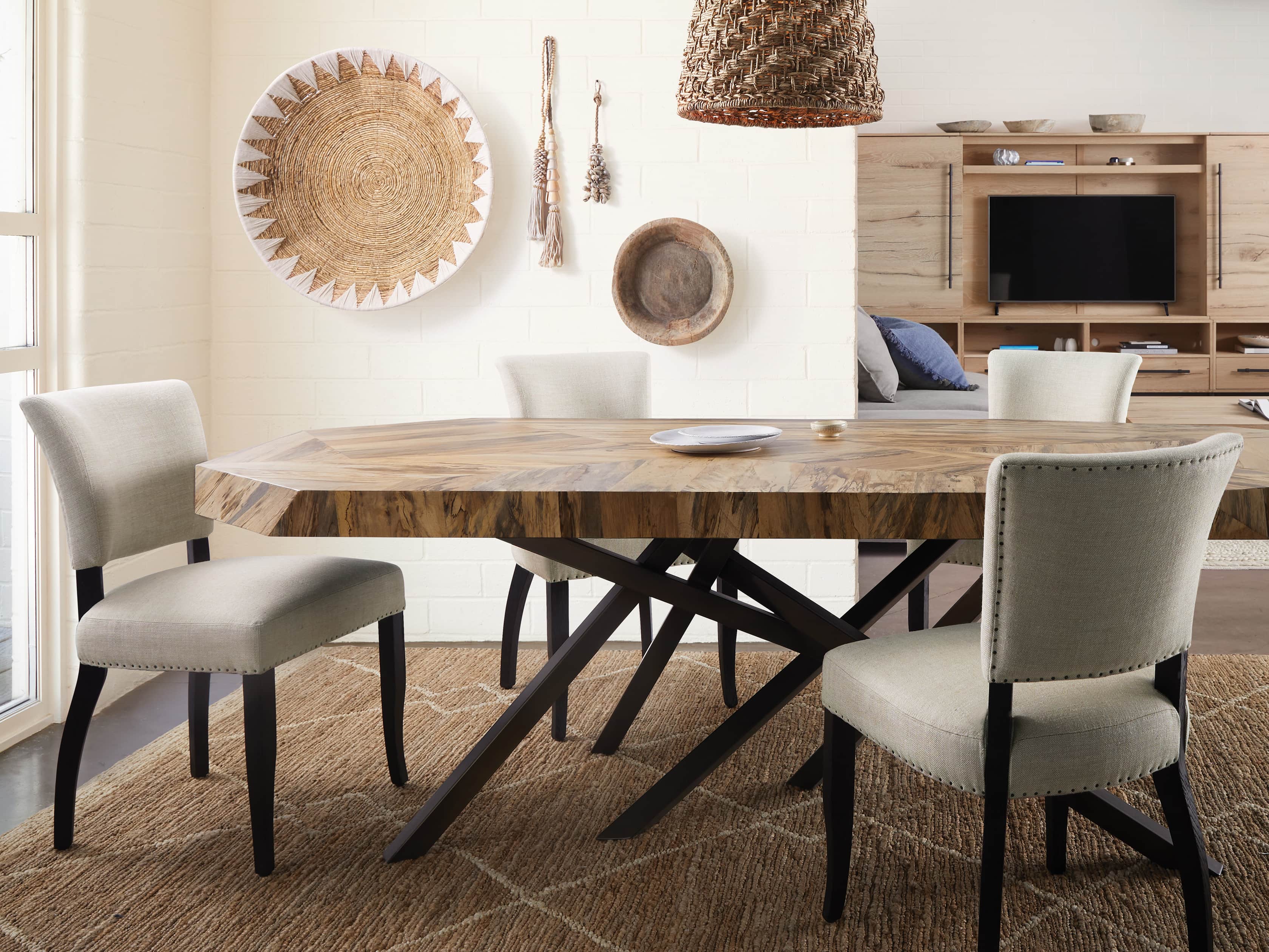 Fallyn Dining Side Chair in Linen Natural, slide 8 of 11