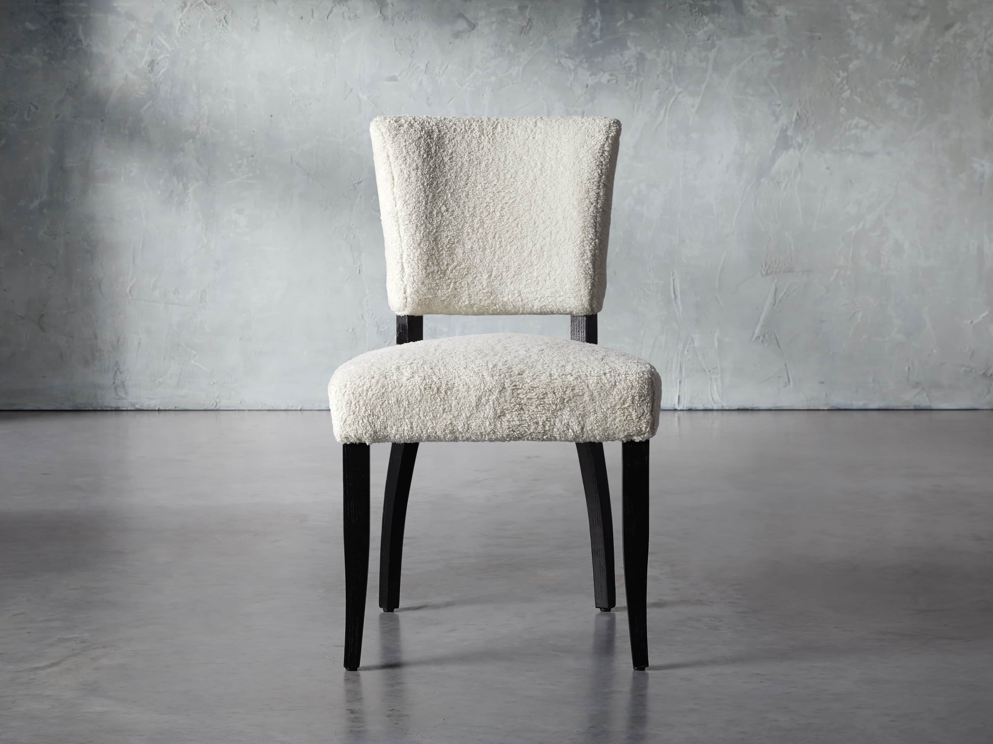 Fallyn Faux Shearling Dining Side Chair Arhaus Furniture