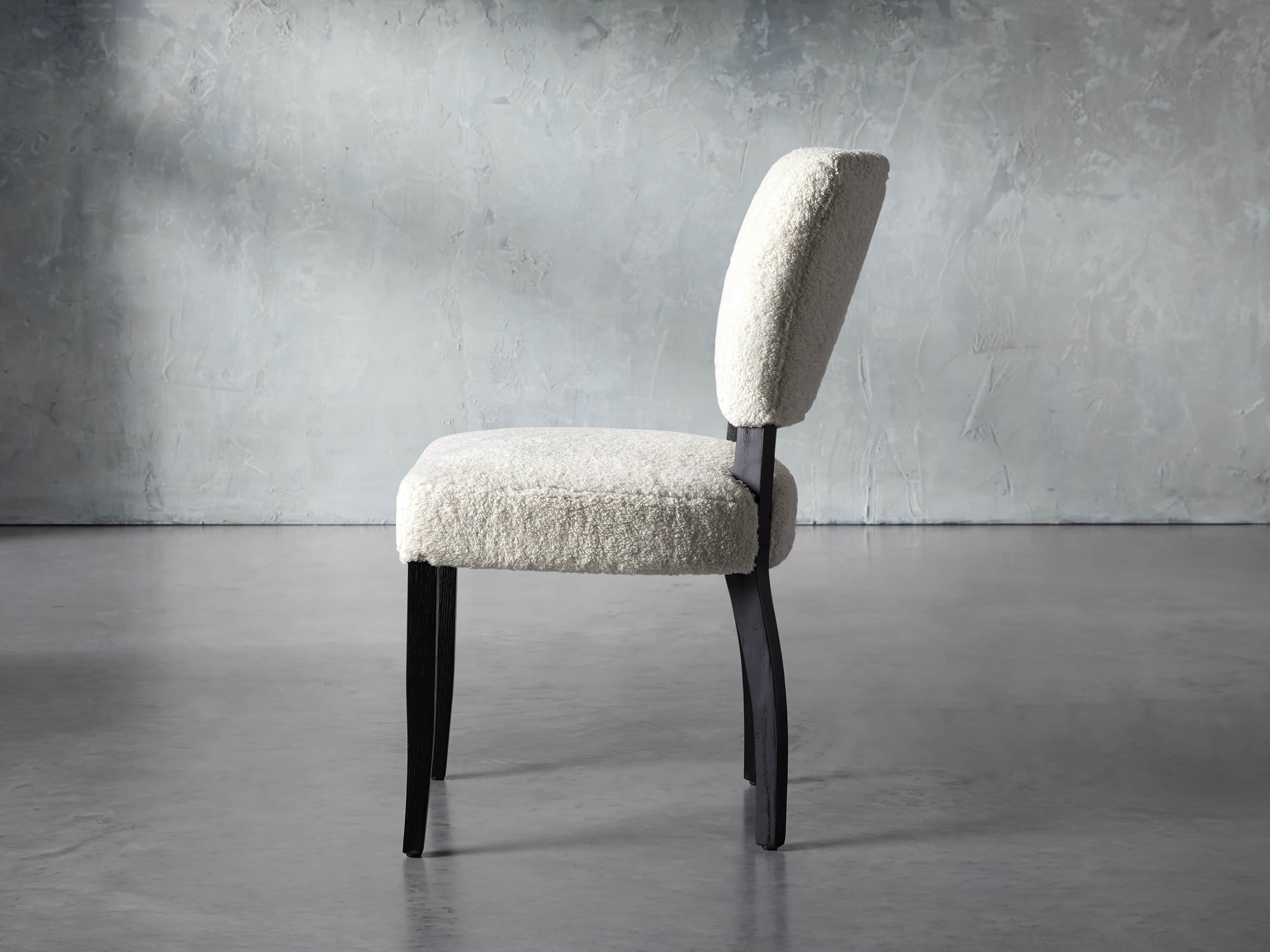 Fallyn 21" Dining Side Chair in Faux Shearling