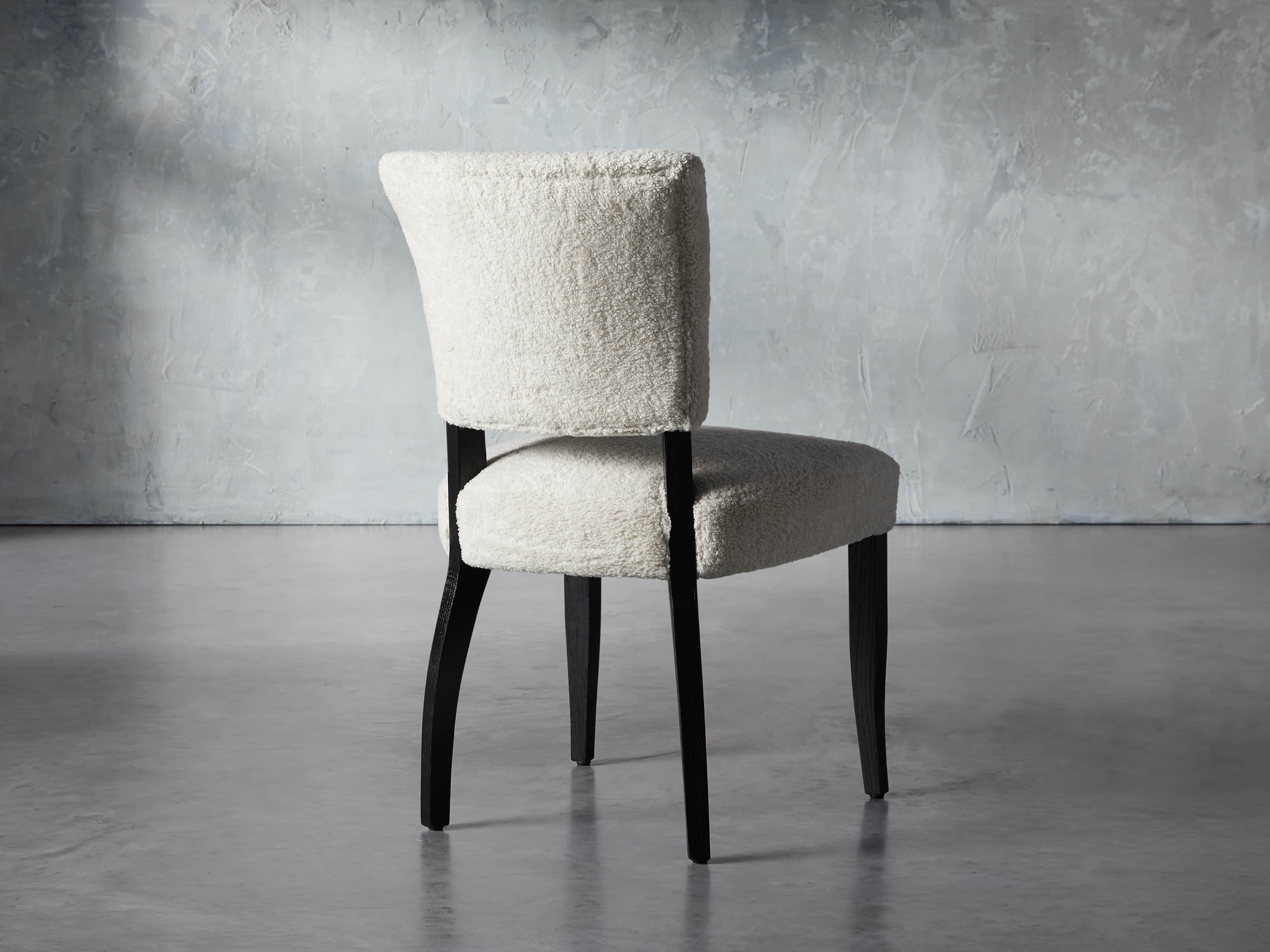 Fallyn Faux Shearling Dining Side Chair Arhaus Furniture