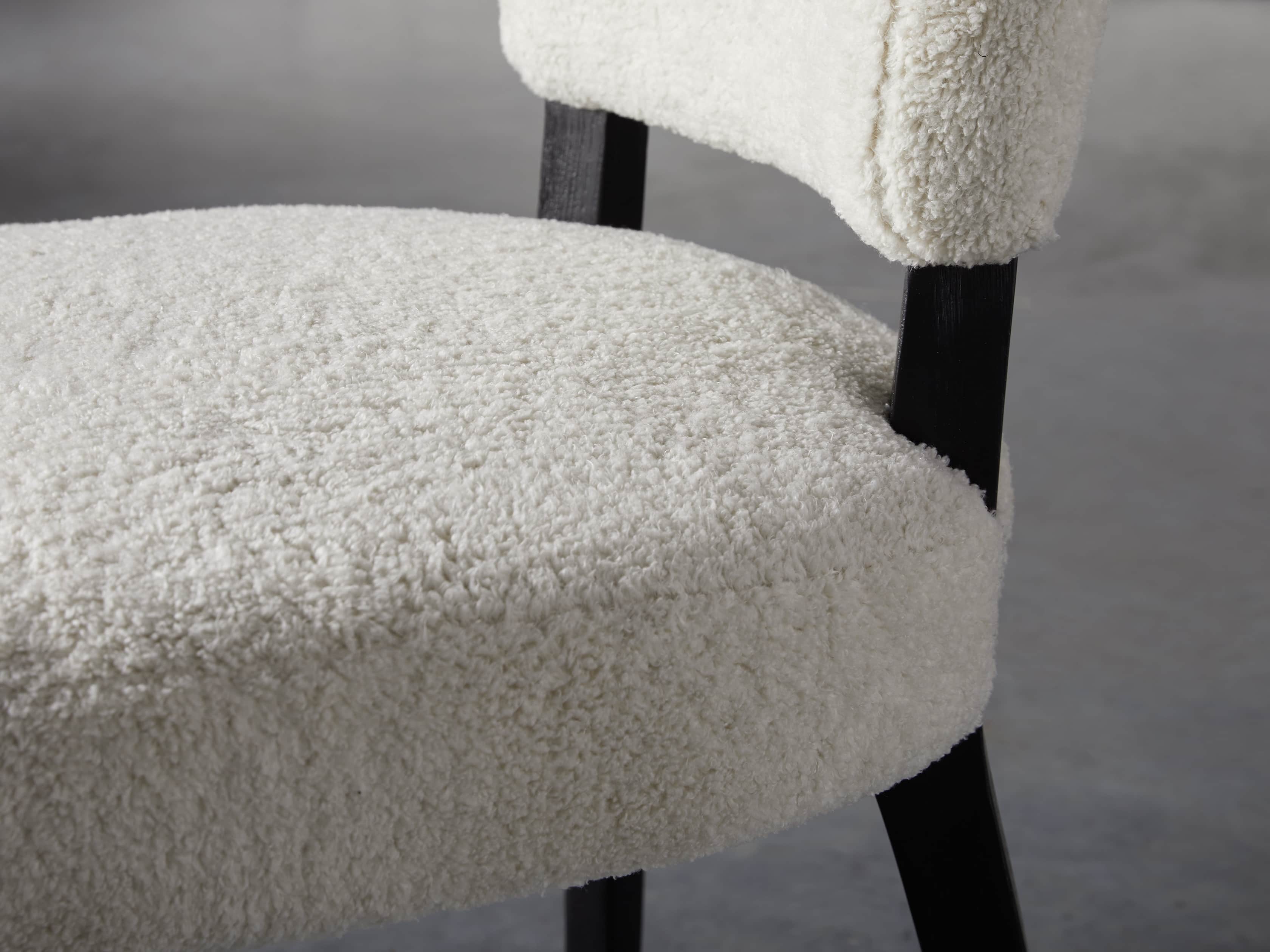 Fallyn 21" Dining Side Chair in Faux Shearling