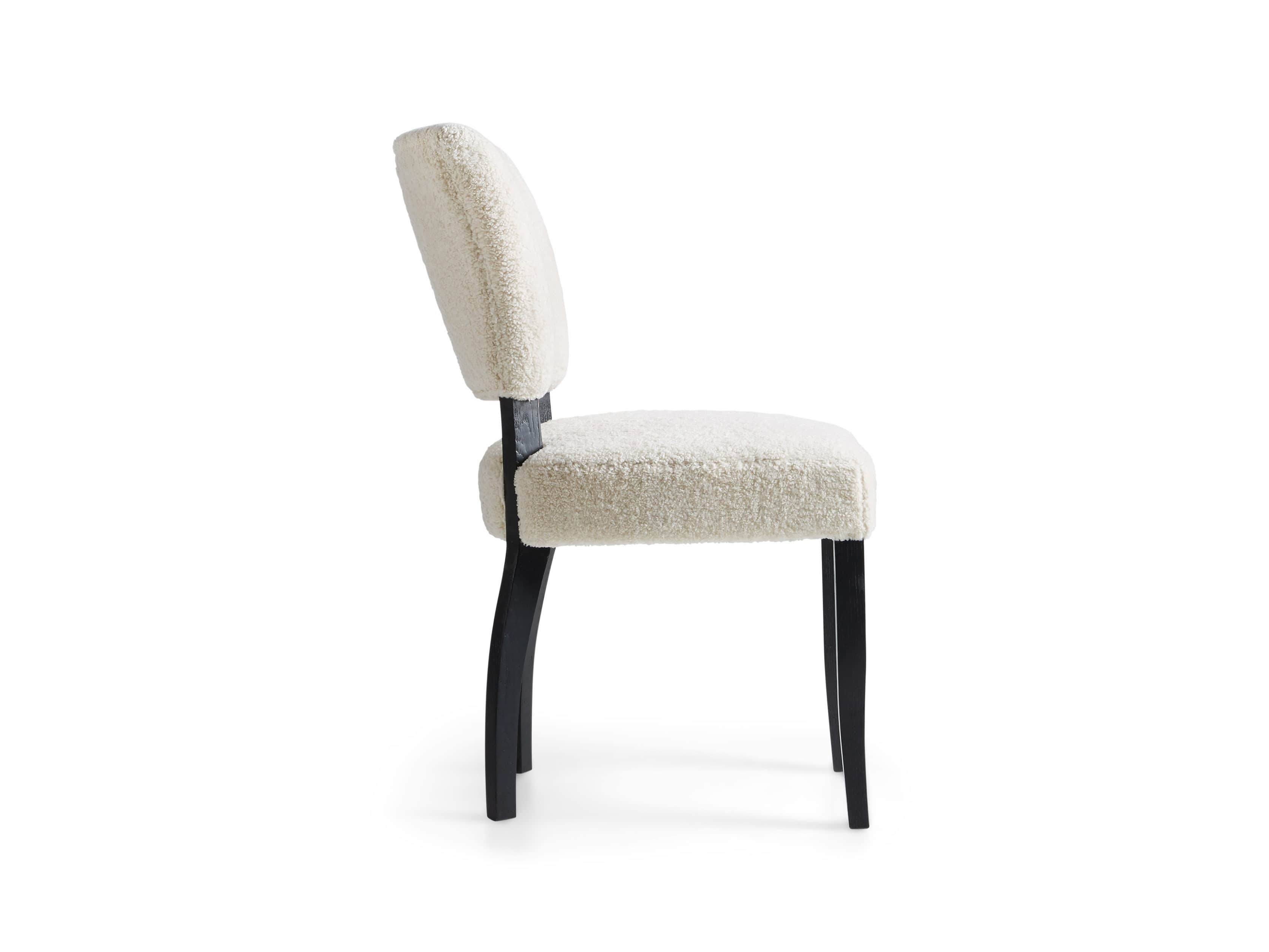 Fallyn 21" Dining Side Chair in Faux Shearling