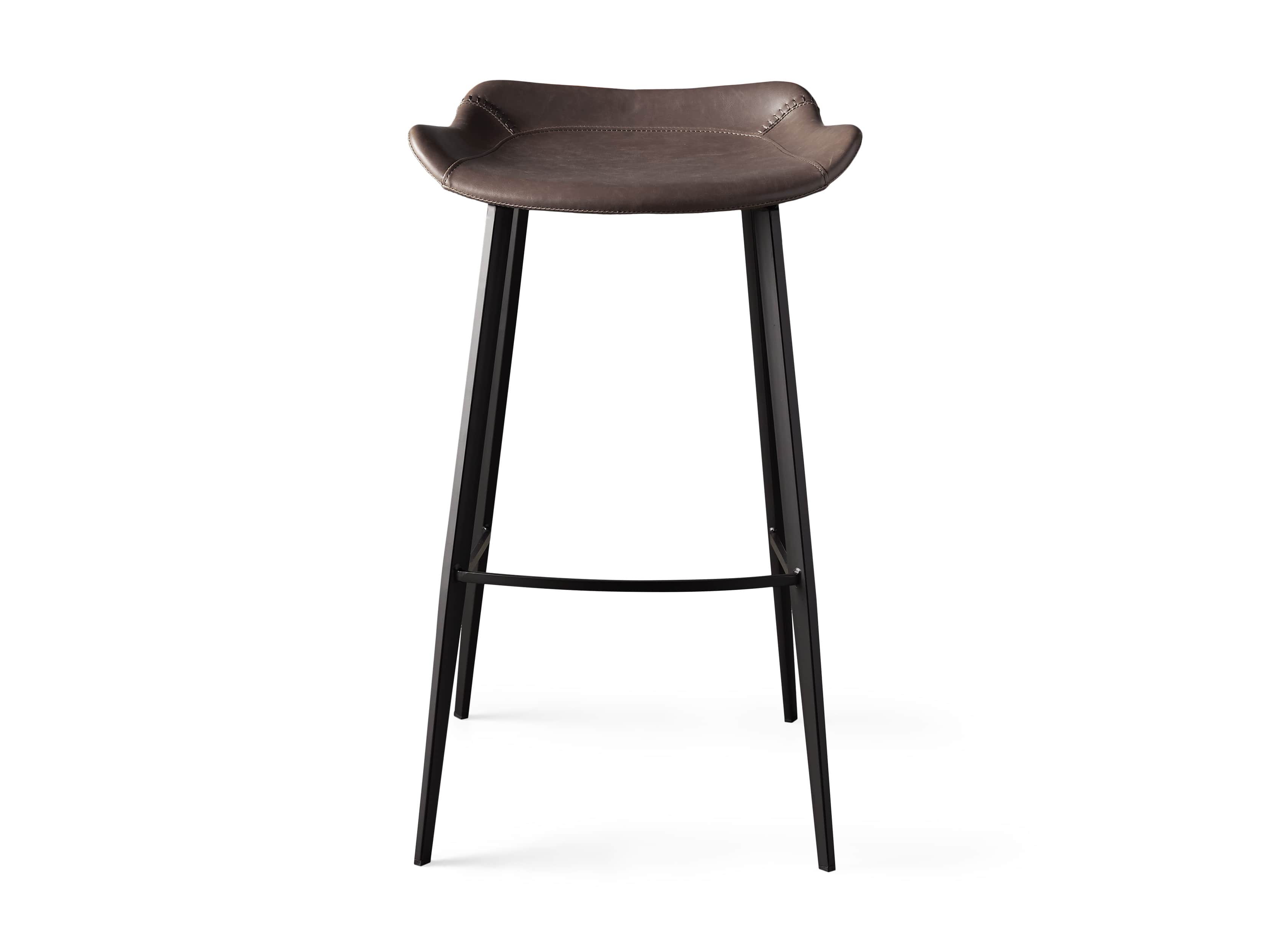 Gage Faux Leather Backless Barstool Arhaus