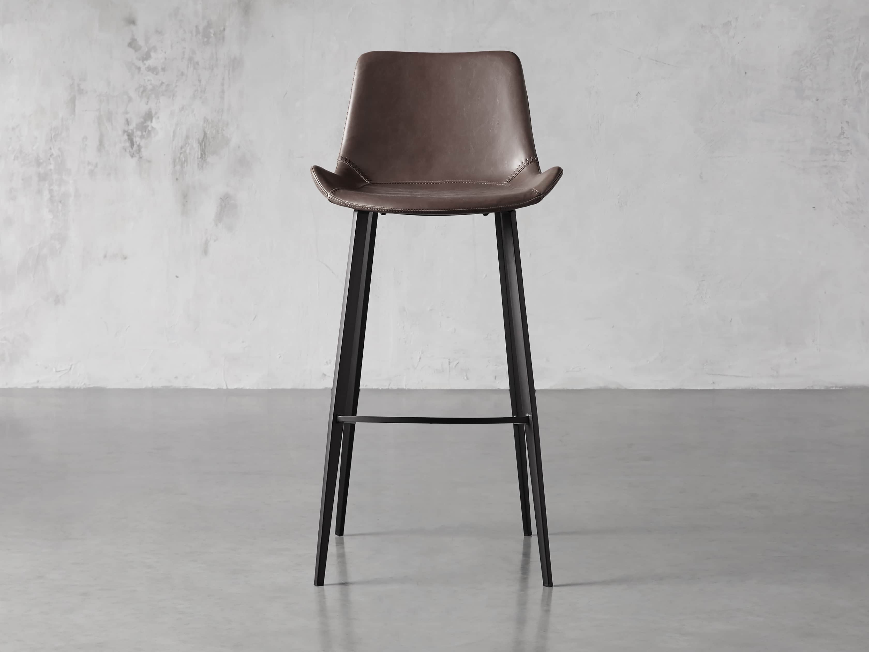 Gage Faux Leather Barstool Arhaus, Leather Bar Stools