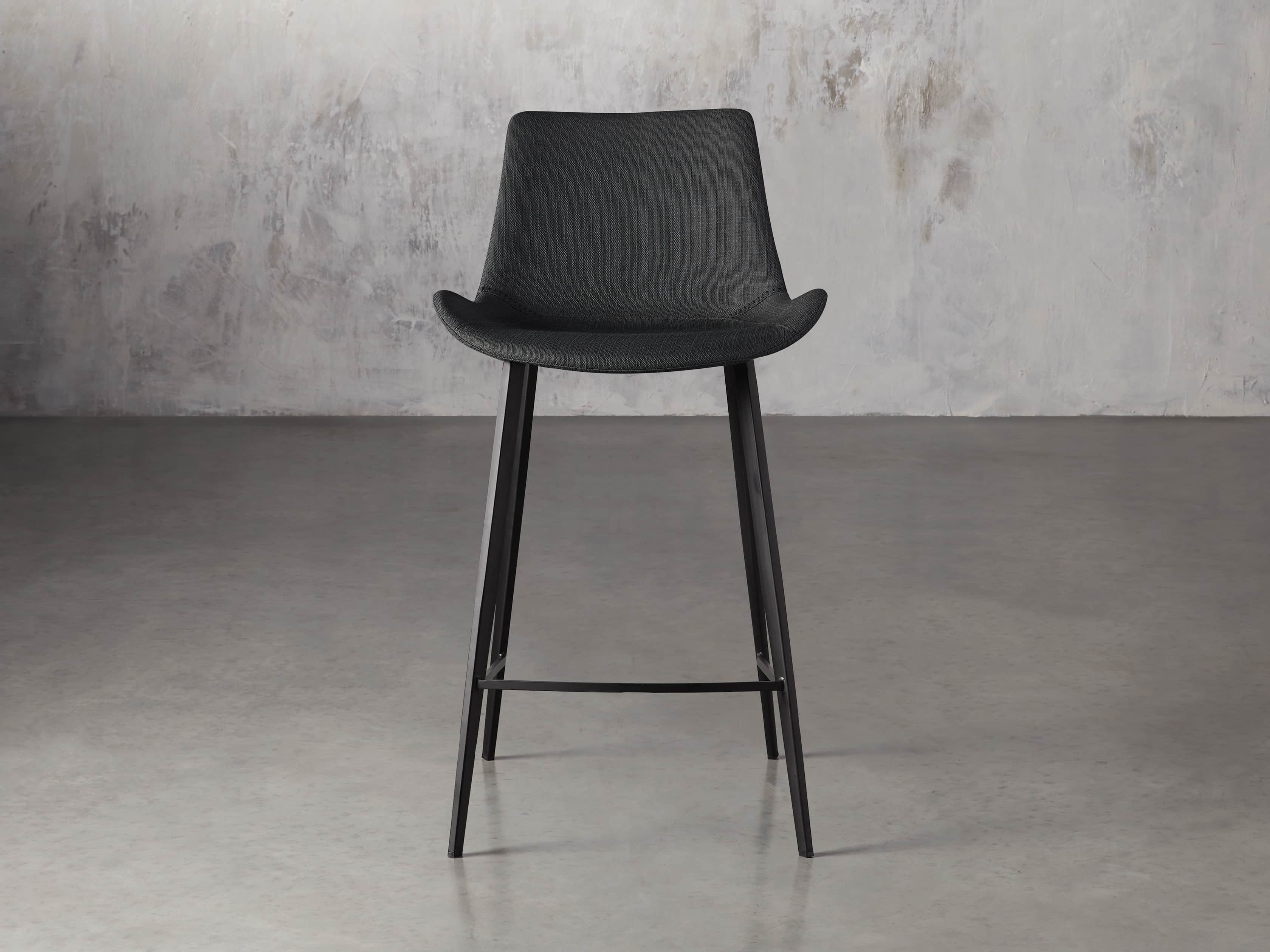 Gage Upholstered 20" Counter Stool in Coal, slide 1 of 6