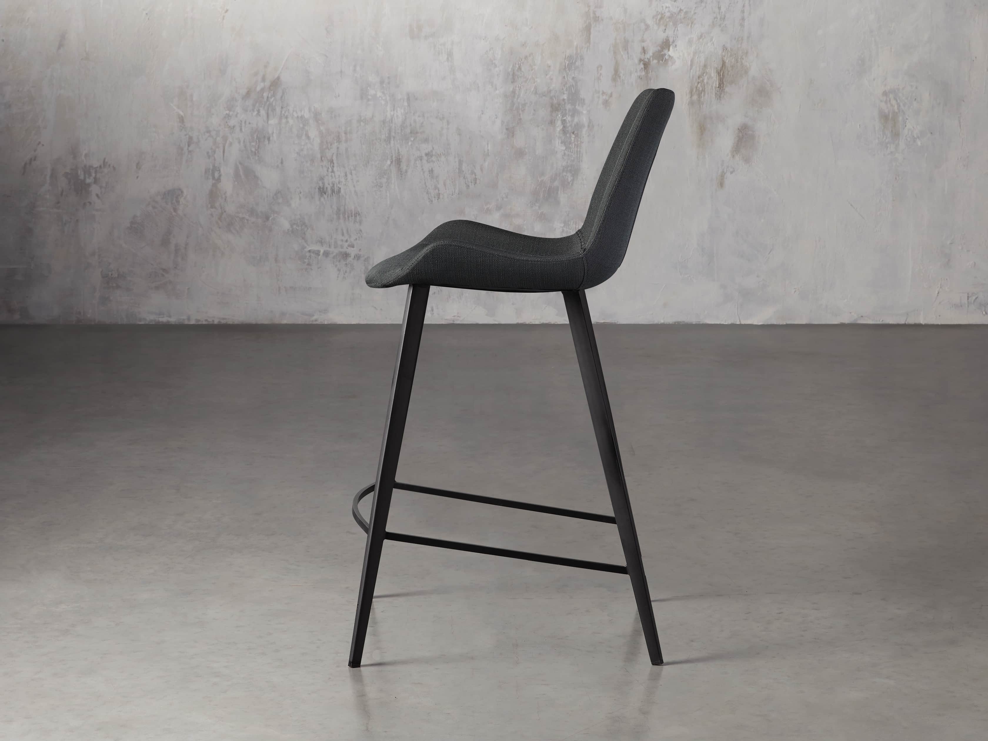 Gage Upholstered 20" Counter Stool in Coal, slide 3 of 6