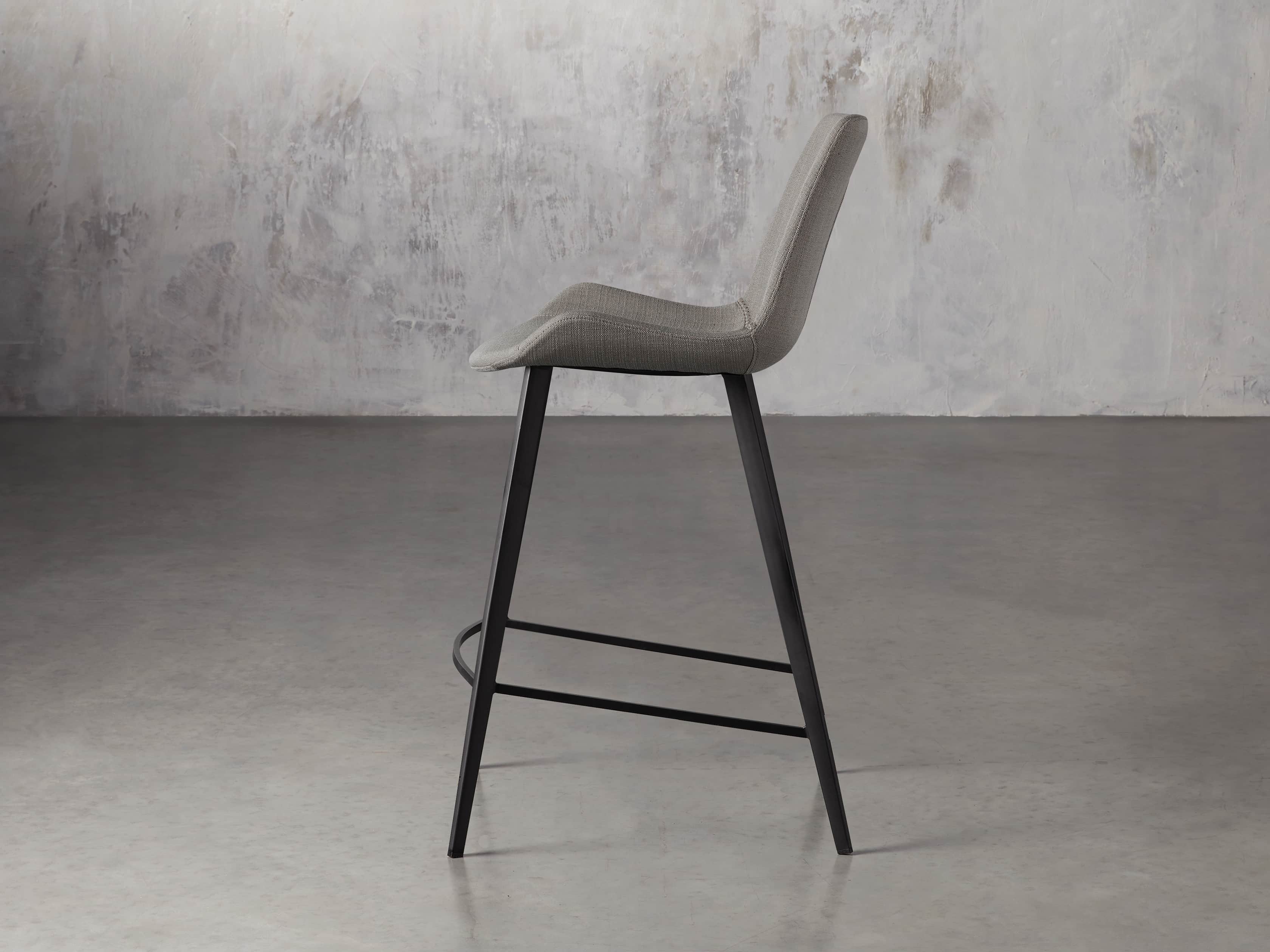 Gage Upholstered Counter Stool in Khaki, slide 3 of 5
