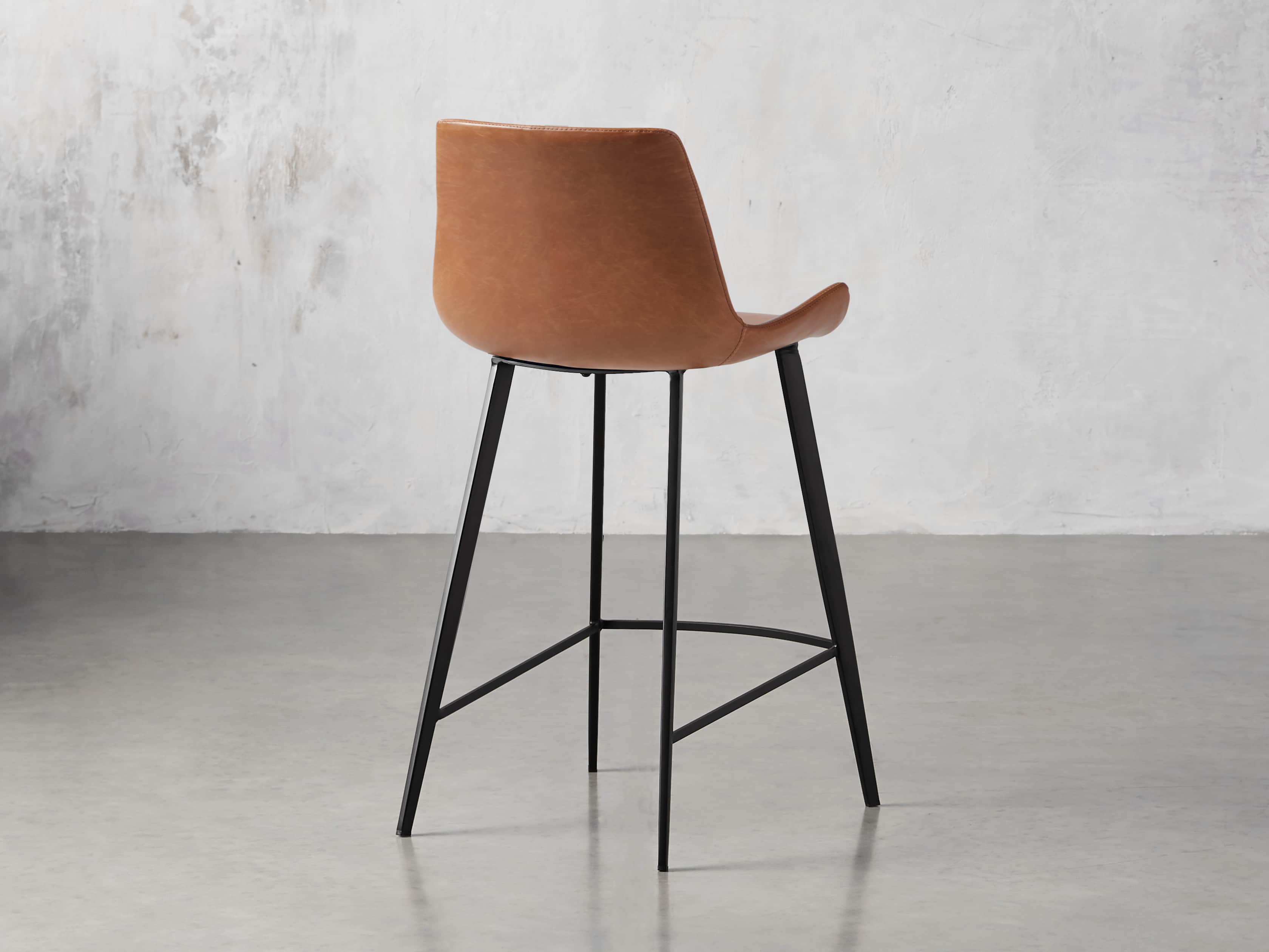 Arhaus leather best sale bar stools