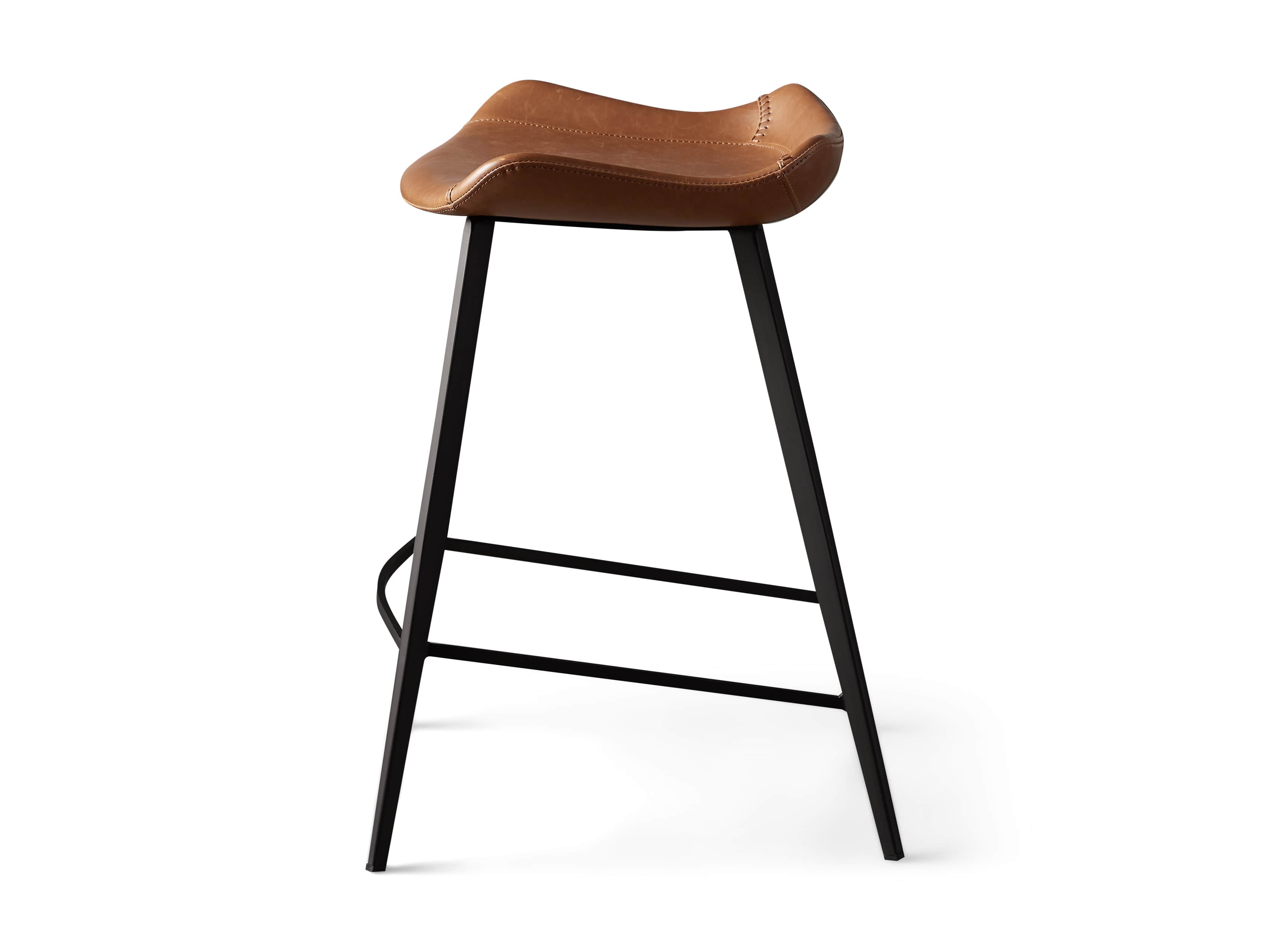 Gage Faux Leather Backless Counter Stool Arhaus