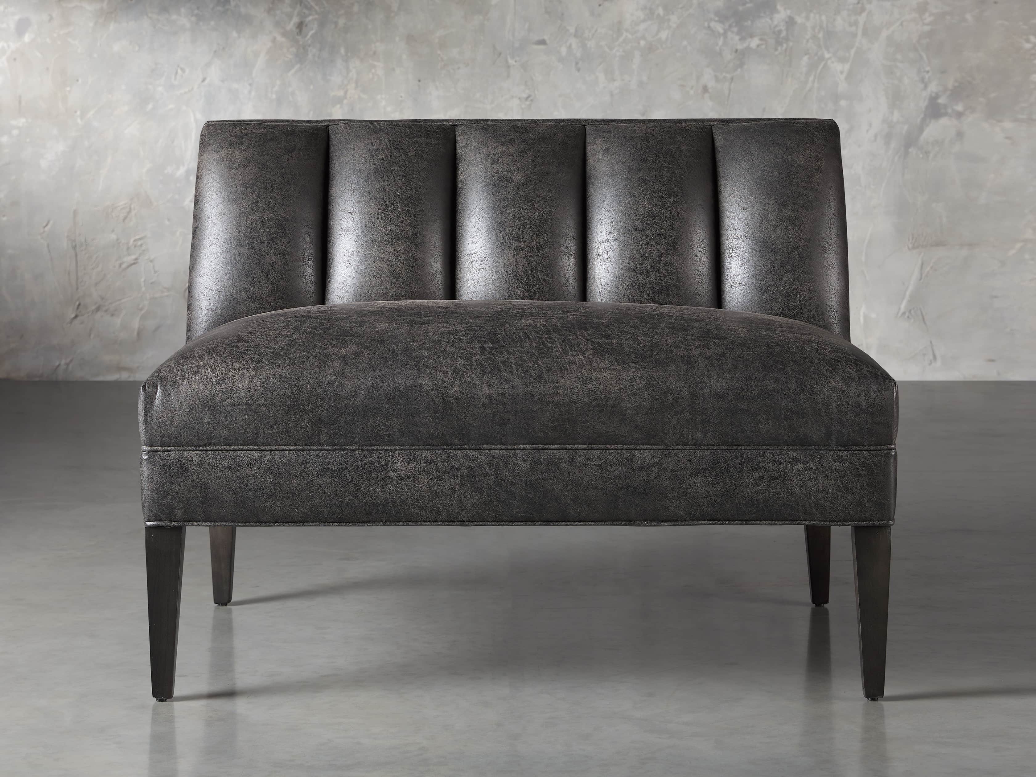 Gates Upholstered 42" Bench in Norre Steel, slide 1 of 7