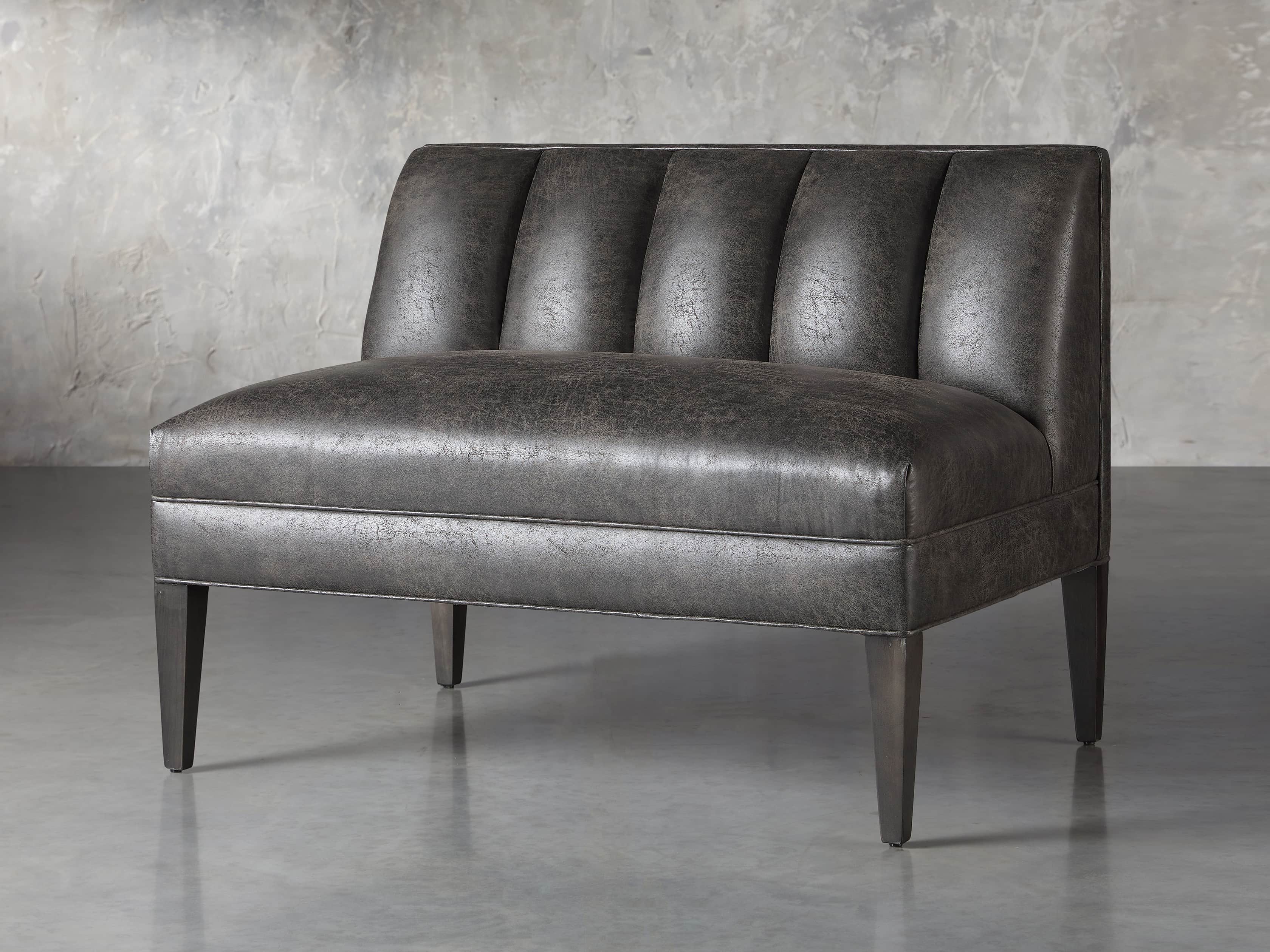 Gates Upholstered 42" Bench in Norre Steel, slide 2 of 7