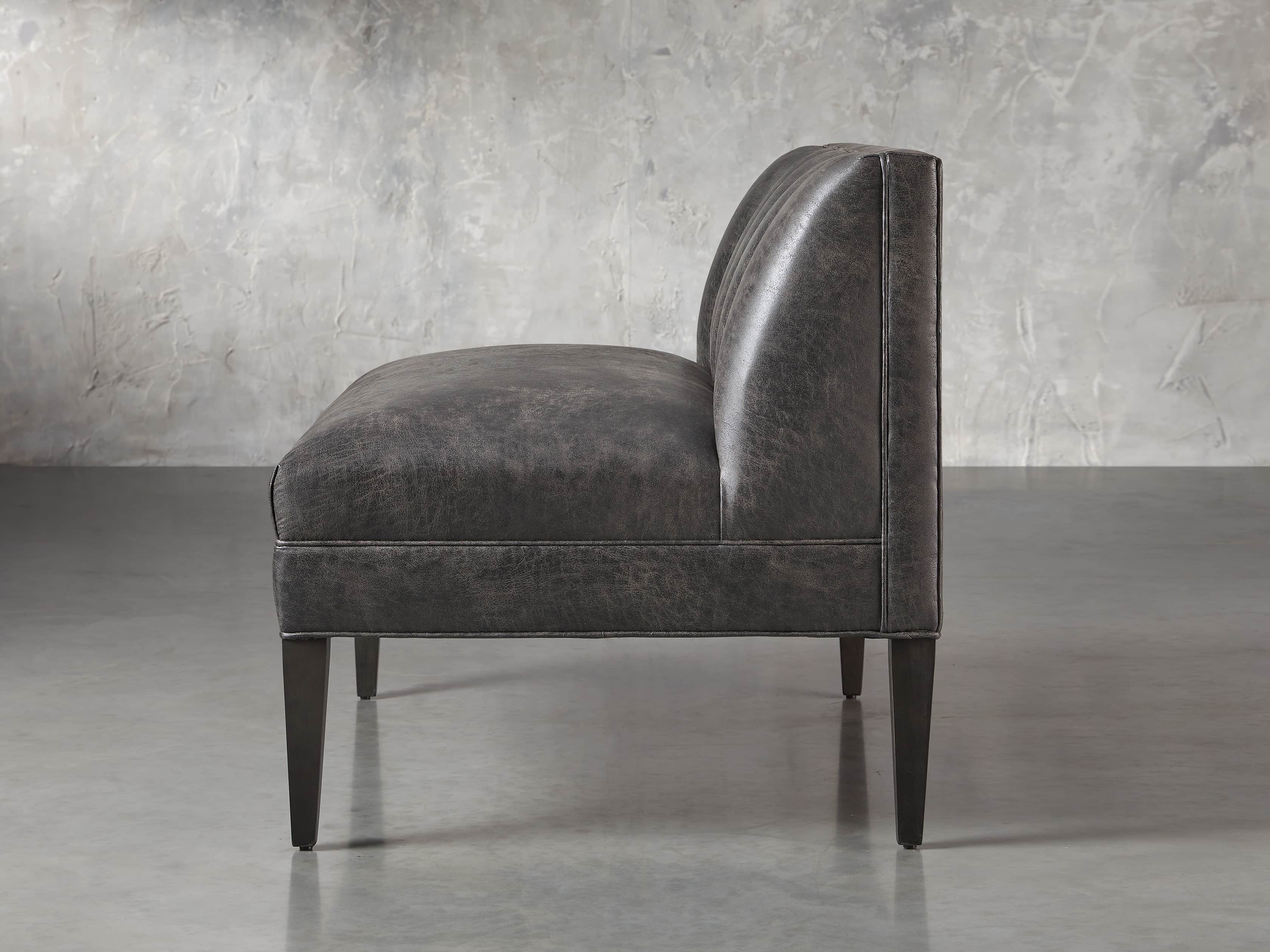 Gates Upholstered 42" Bench in Norre Steel, slide 3 of 7