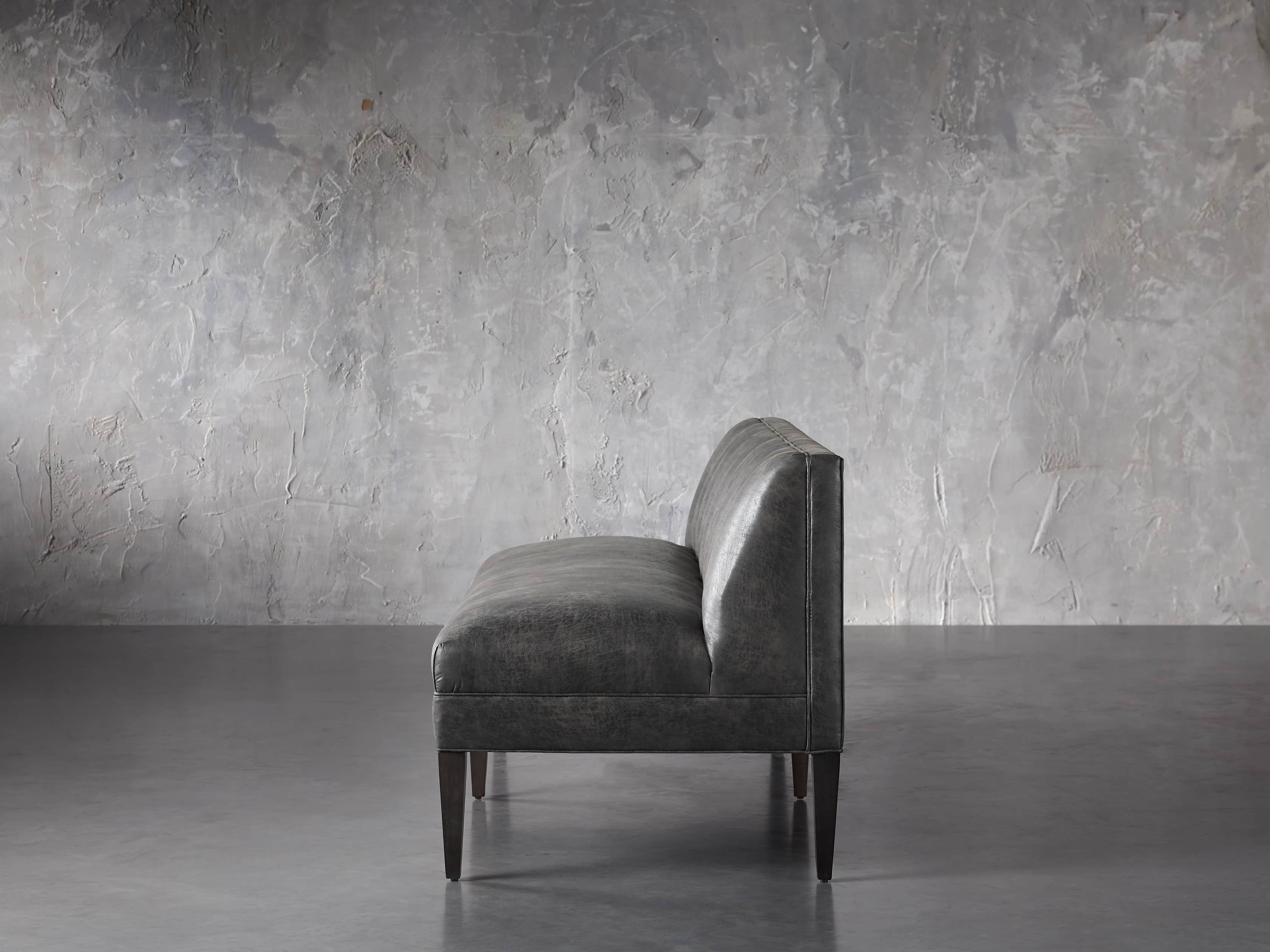 Gates Upholstered 80" Settee in Norre Steel, slide 3 of 7