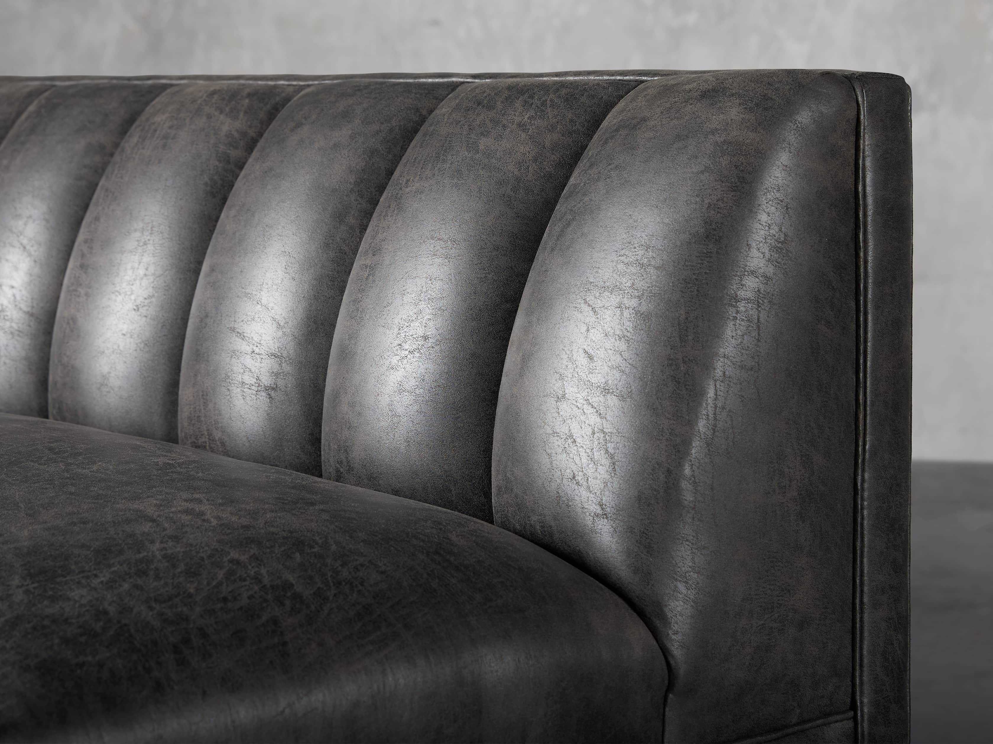 Gates Upholstered 80" Settee in Norre Steel, slide 5 of 7