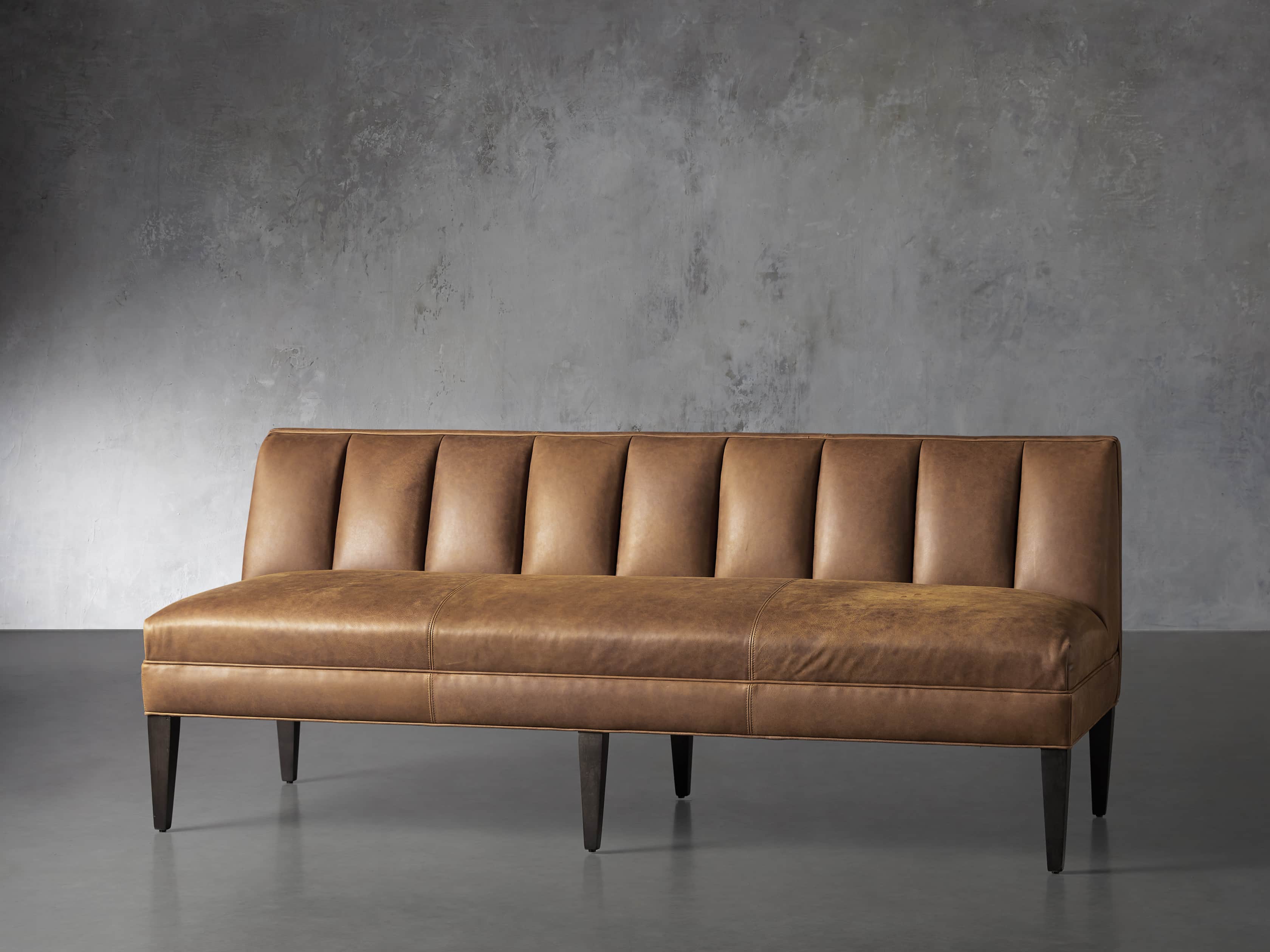 Leather deals settee bench