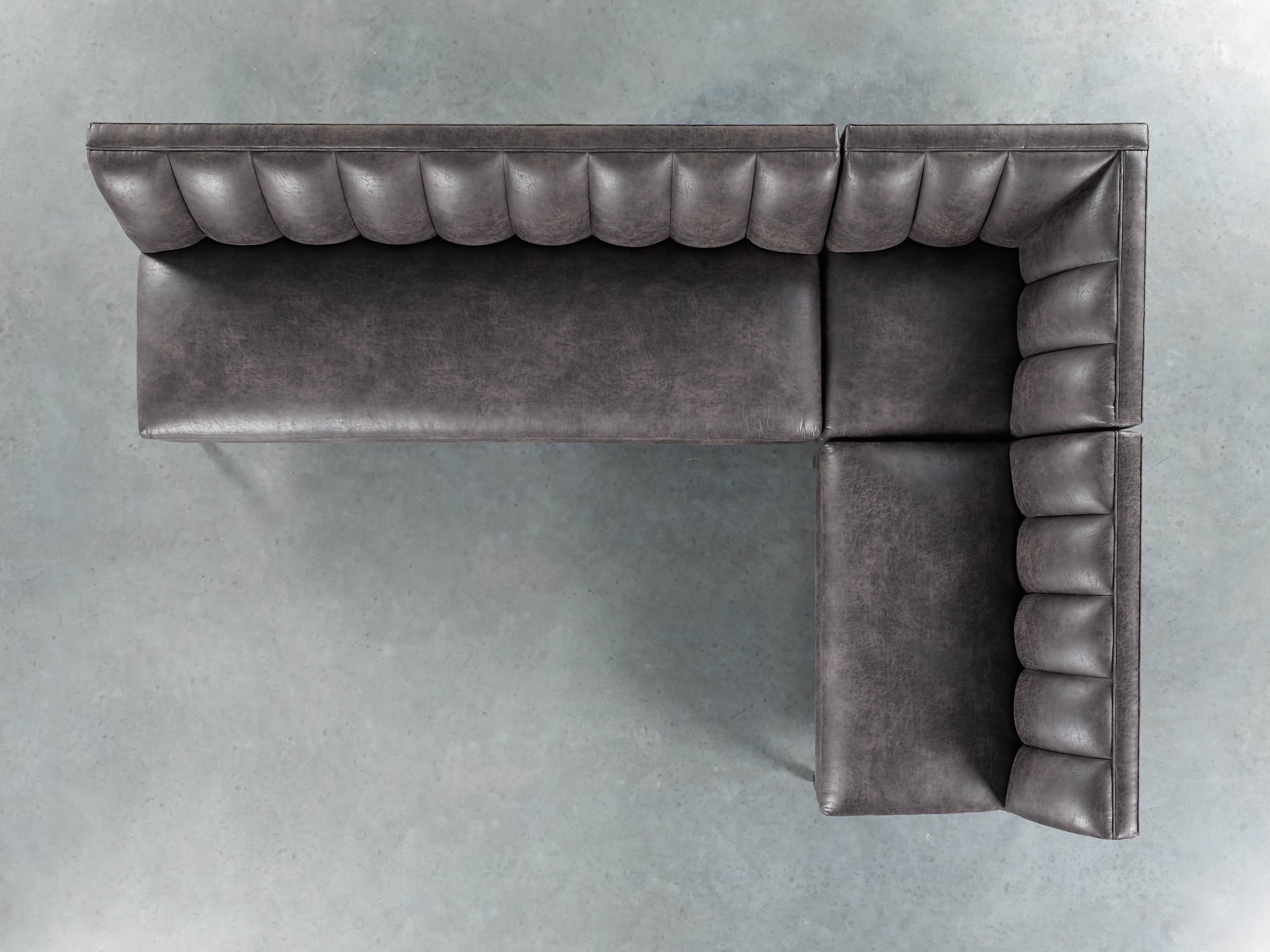 Gates Upholstered 110" Banquette in Norre Steel, slide 4 of 6