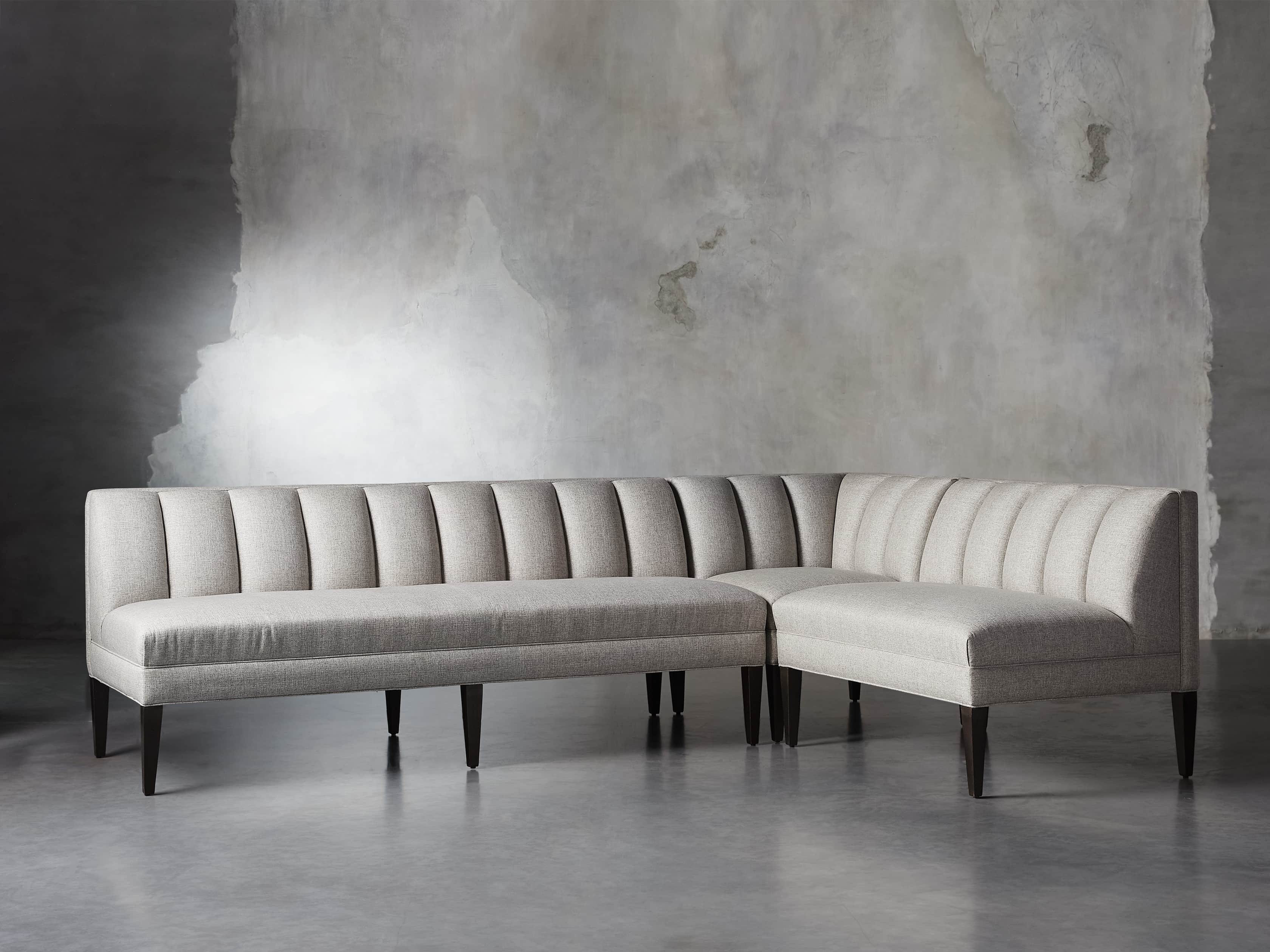 Gates 112" Banquette in Turbo Ash, slide 3 of 11