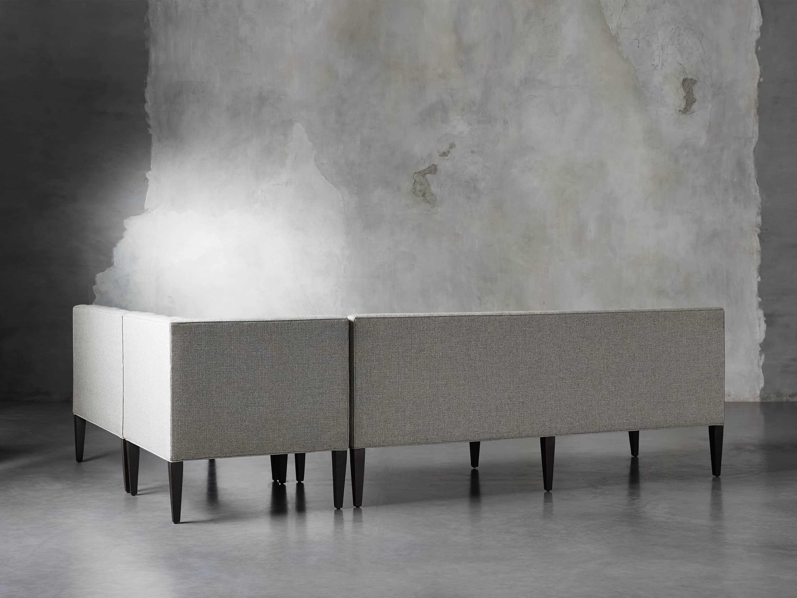 Gates 112" Banquette in Turbo Ash, slide 5 of 11