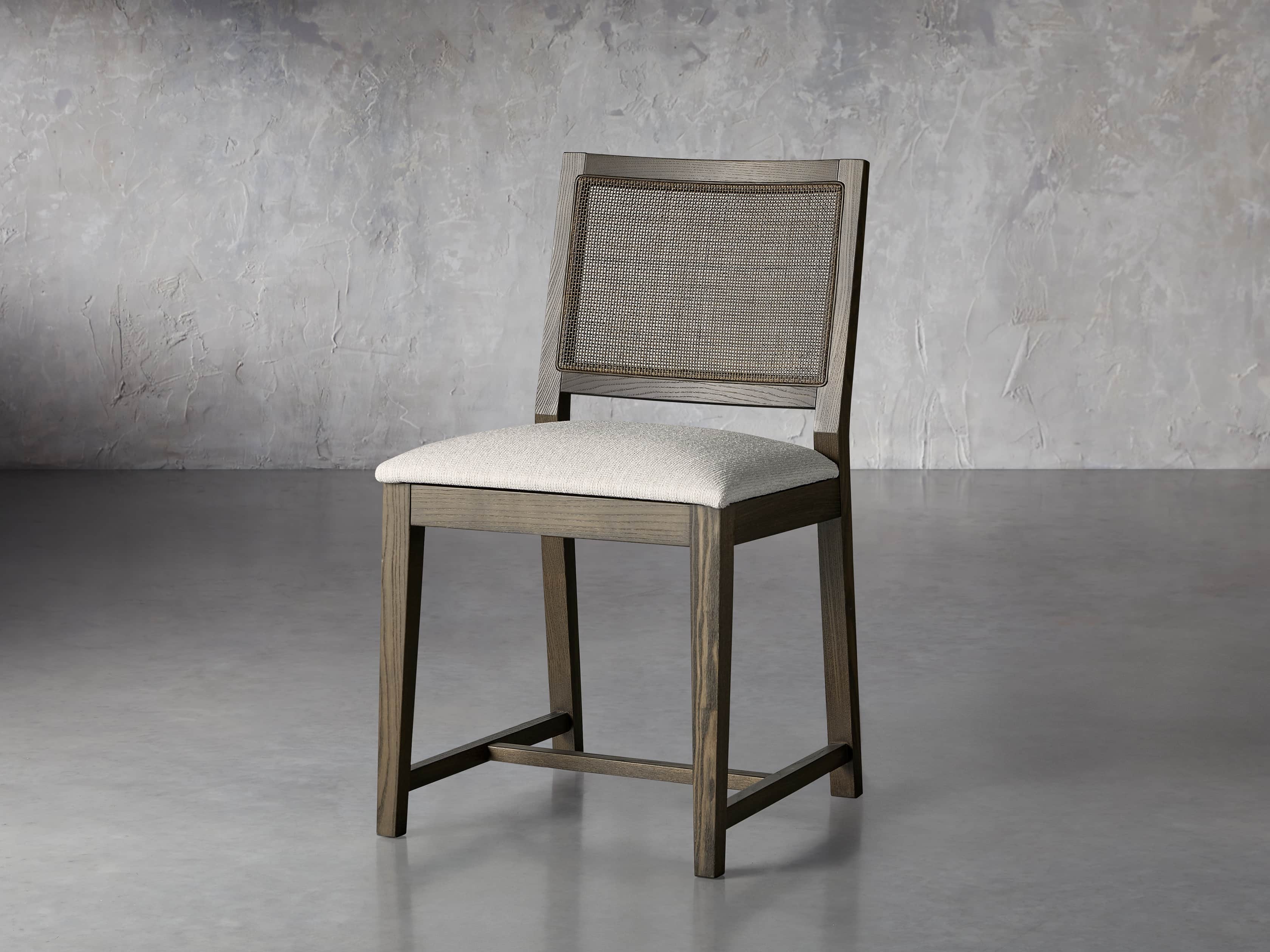 Grace Cane 19" Dining Side Chair In Cinder Farmhouse, slide 3 of 8