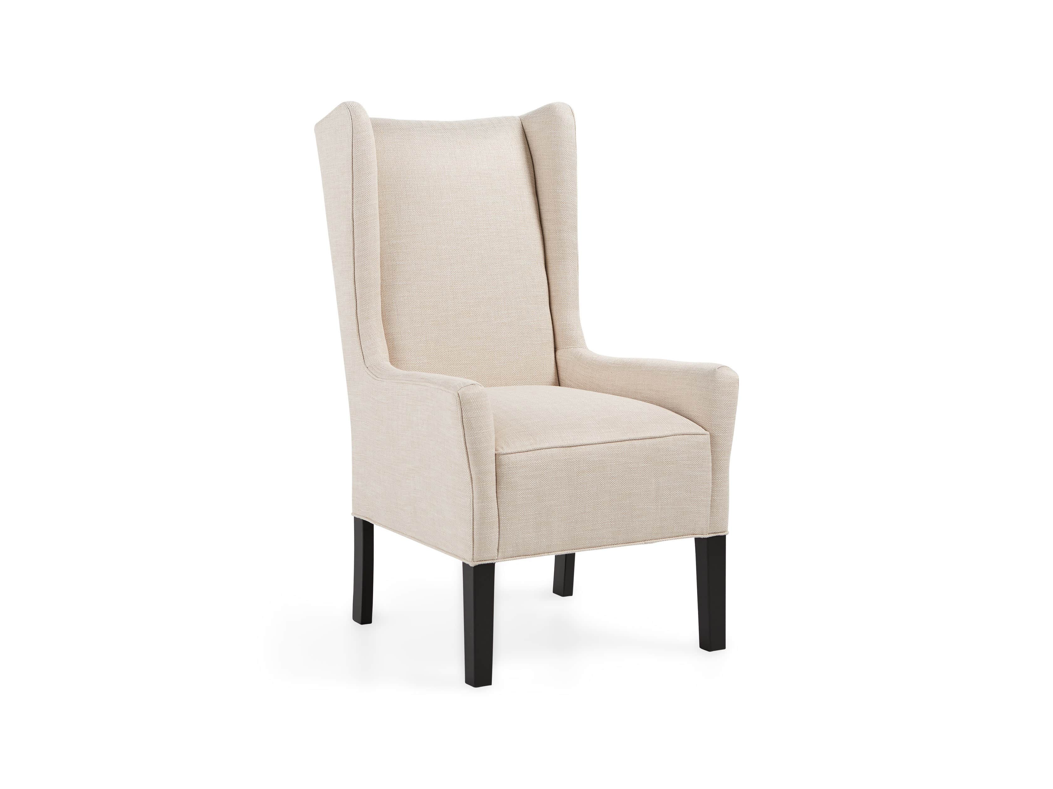 Halstead Upholstered Dining Arm Chair in Woodstock Natural, slide 2 of 7