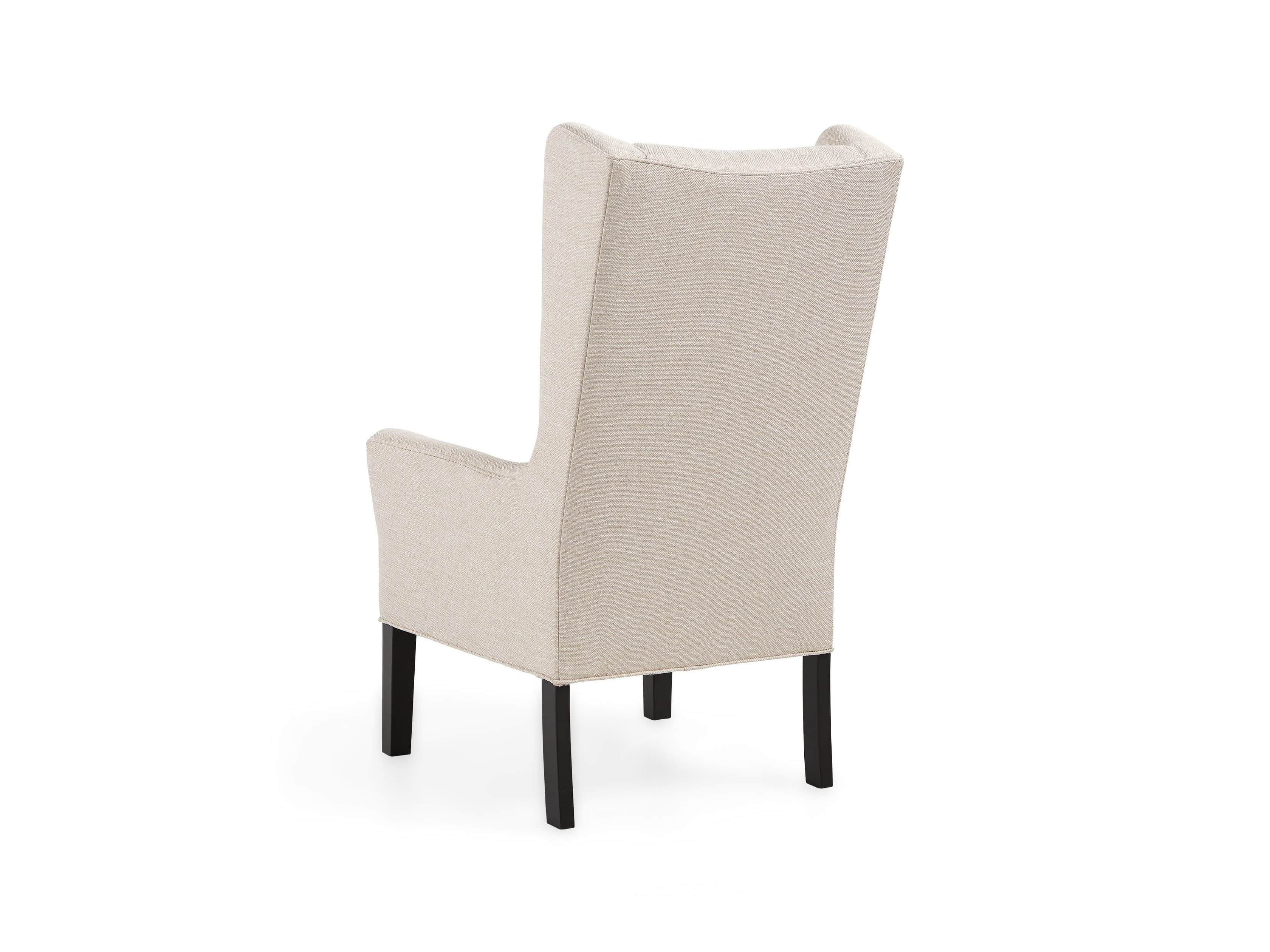Halstead Upholstered Dining Arm Chair in Woodstock Natural, slide 3 of 7