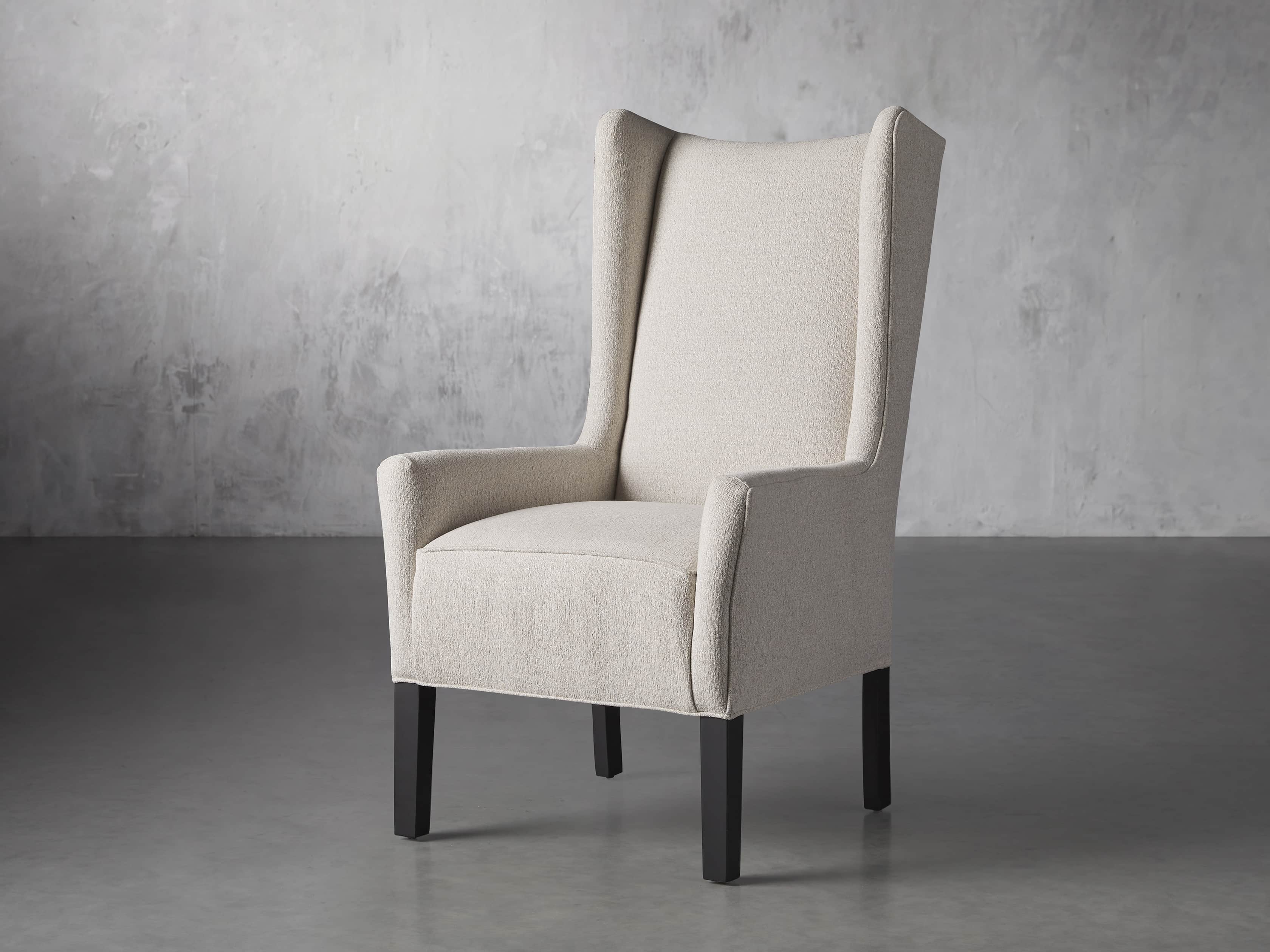 Halstead Dining Arm Chair in Cushing Frost and Black, slide 2 of 8