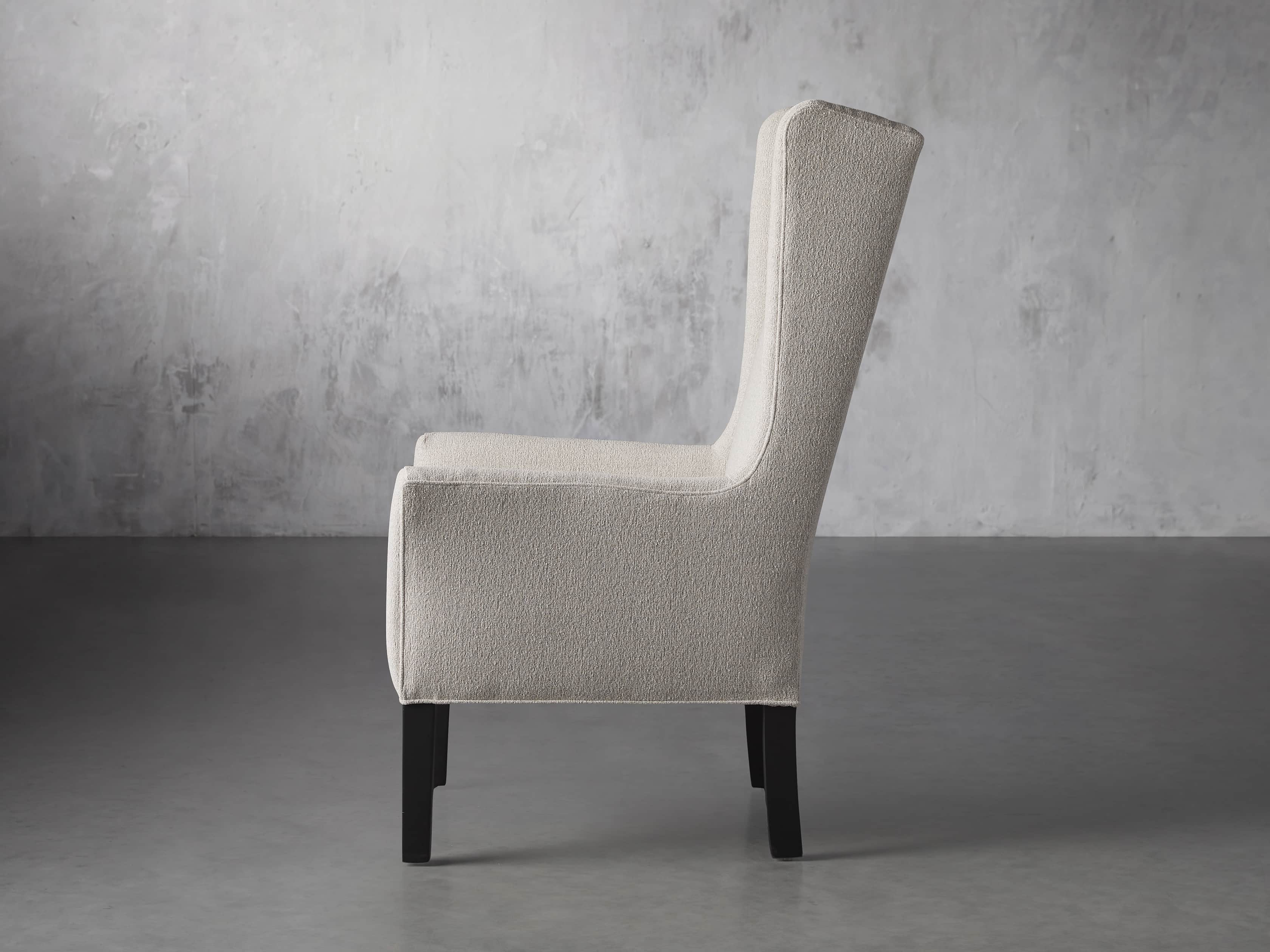 Halstead Dining Arm Chair in Cushing Frost and Black, slide 3 of 8