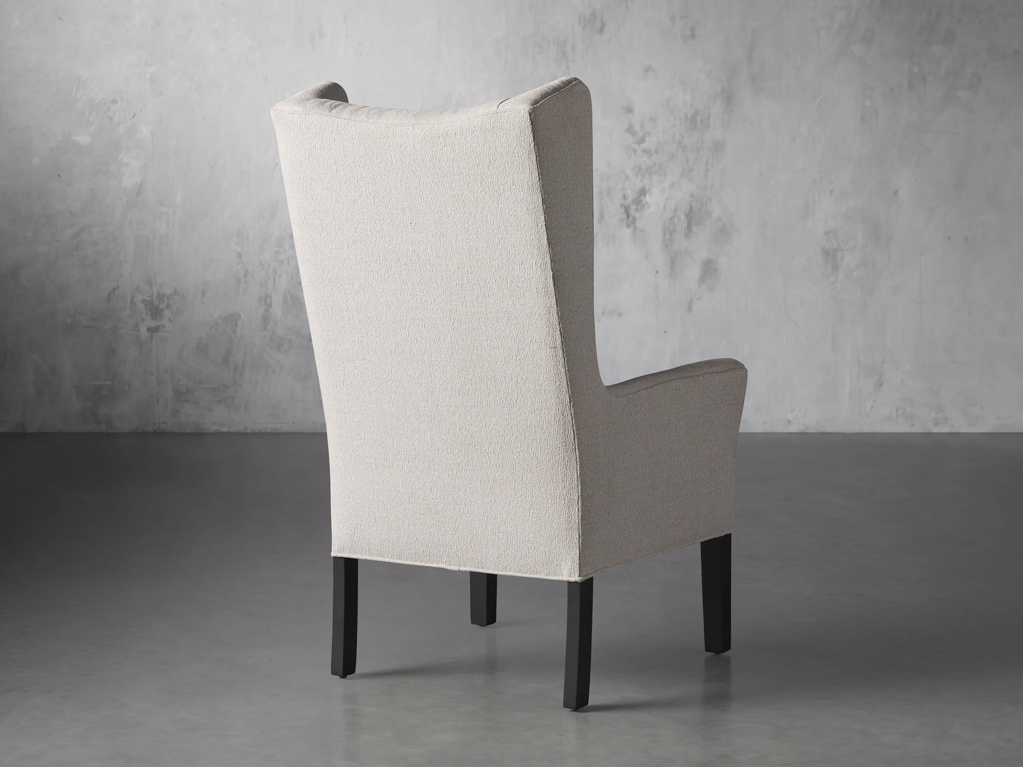 Halstead Dining Arm Chair in Cushing Frost and Black, slide 4 of 8