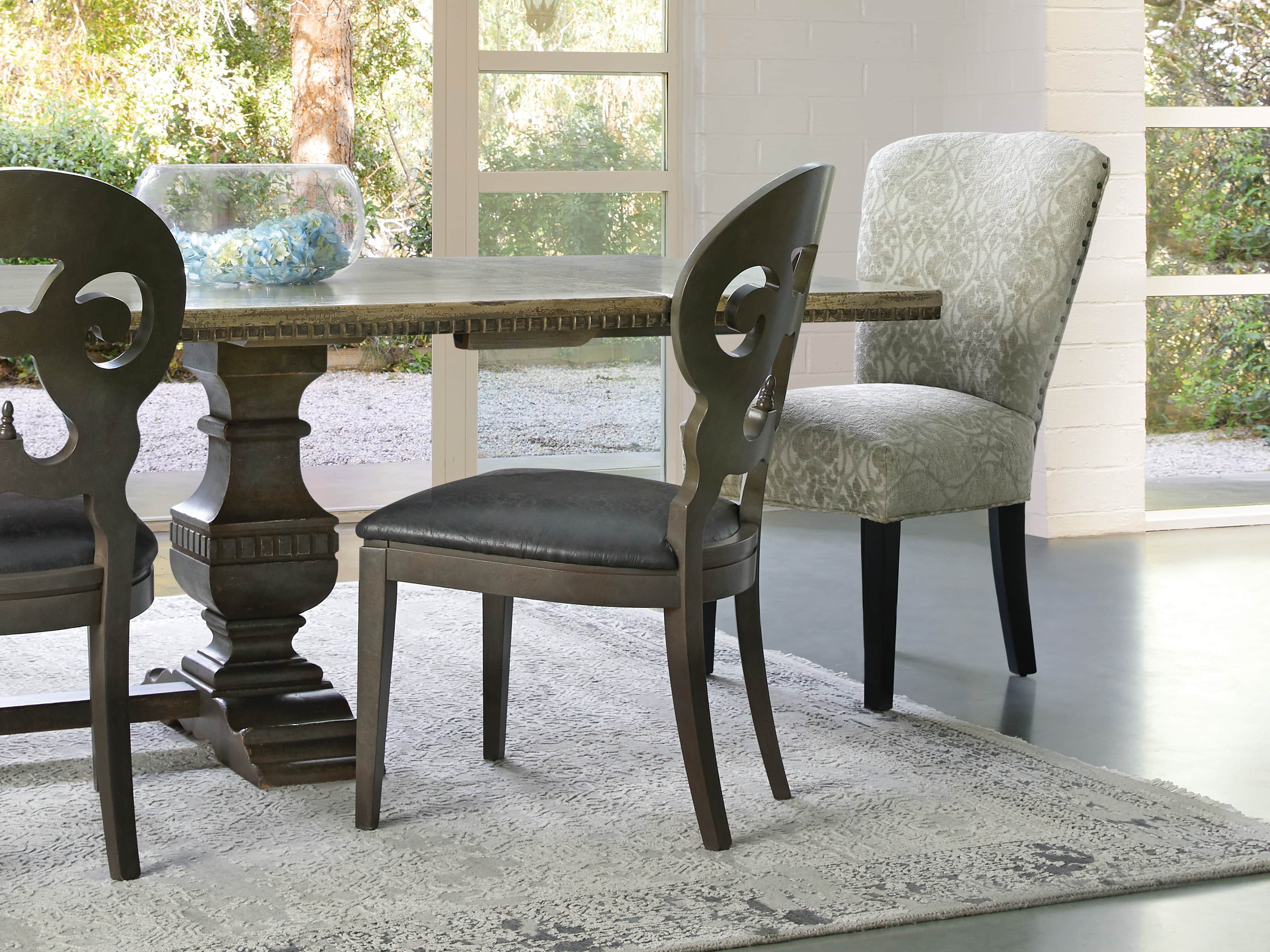 Harman Upholstered 23" Dining Side Chair in Brenta Dune, slide 3 of 5