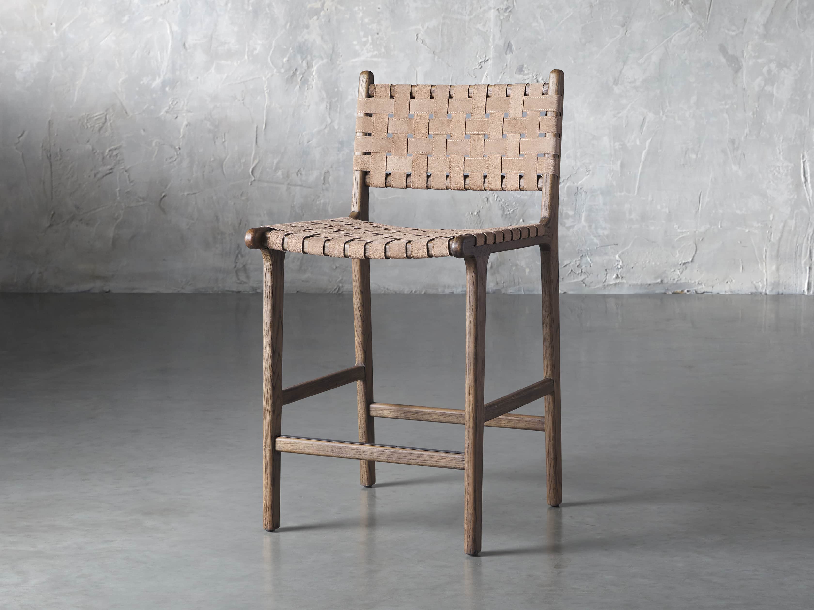 Woven leather strap counter stool new arrivals