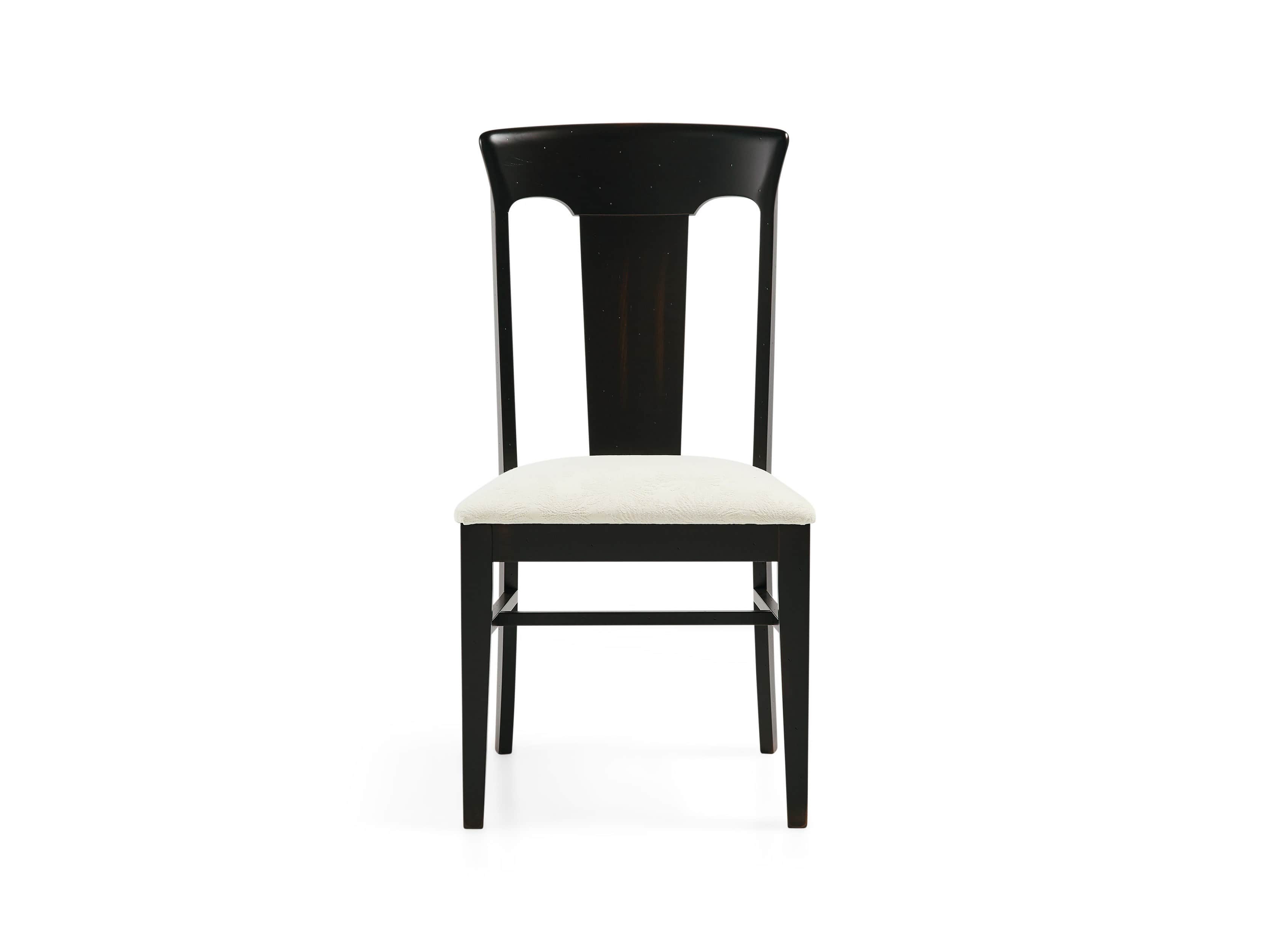 Holmes Dining Side Chair With Upholstered Seat In Aged Black, slide 3 of 8