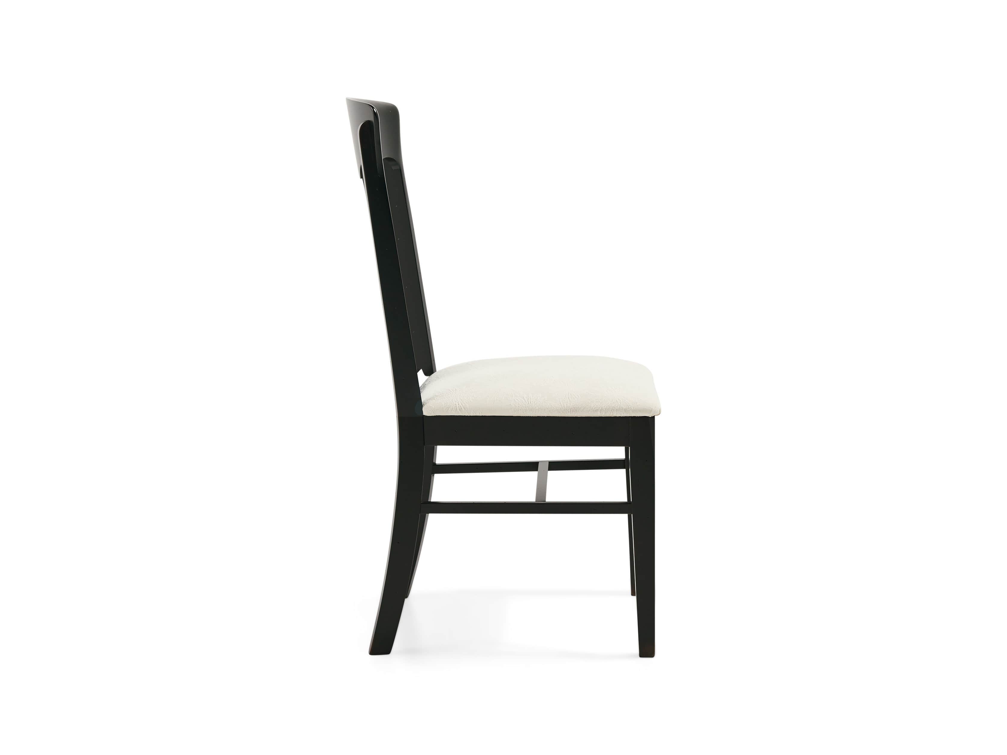 Holmes Dining Side Chair With Upholstered Seat In Aged Black, slide 5 of 8