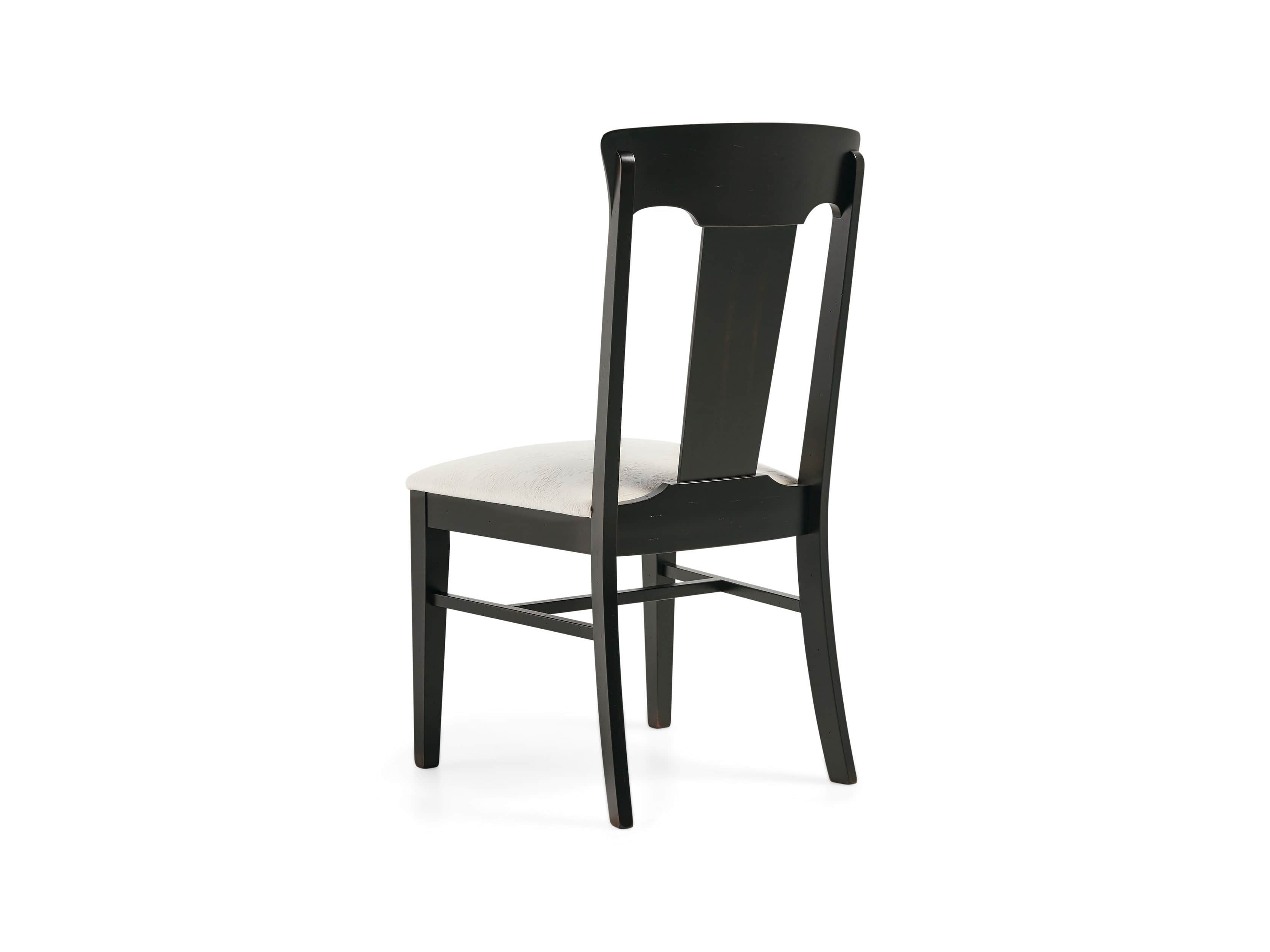 Holmes Dining Side Chair With Upholstered Seat In Aged Black, slide 6 of 8