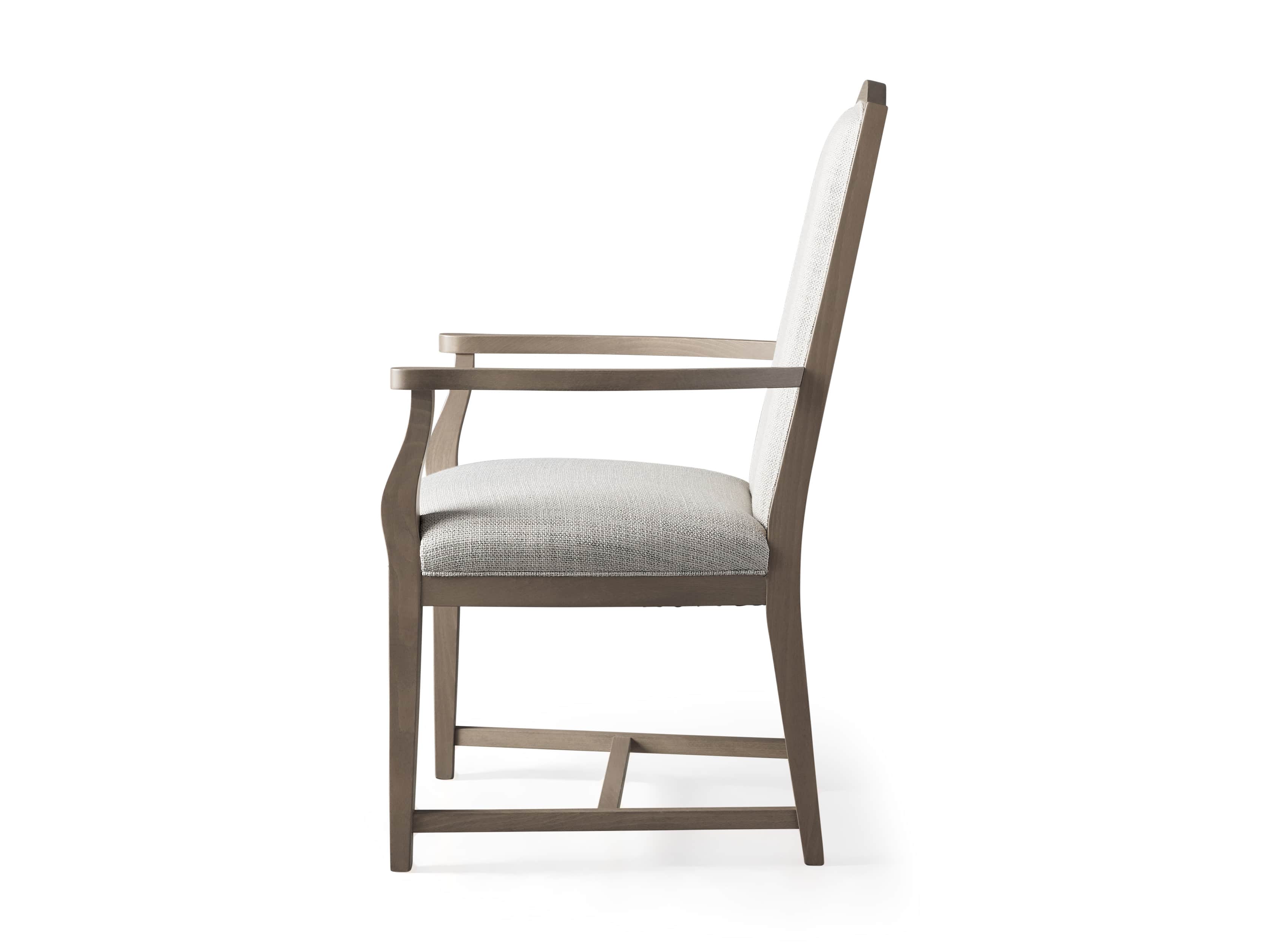 Isabella 24"Antique Blonde Dining Arm Chair in Tundra Cream, slide 7 of 7