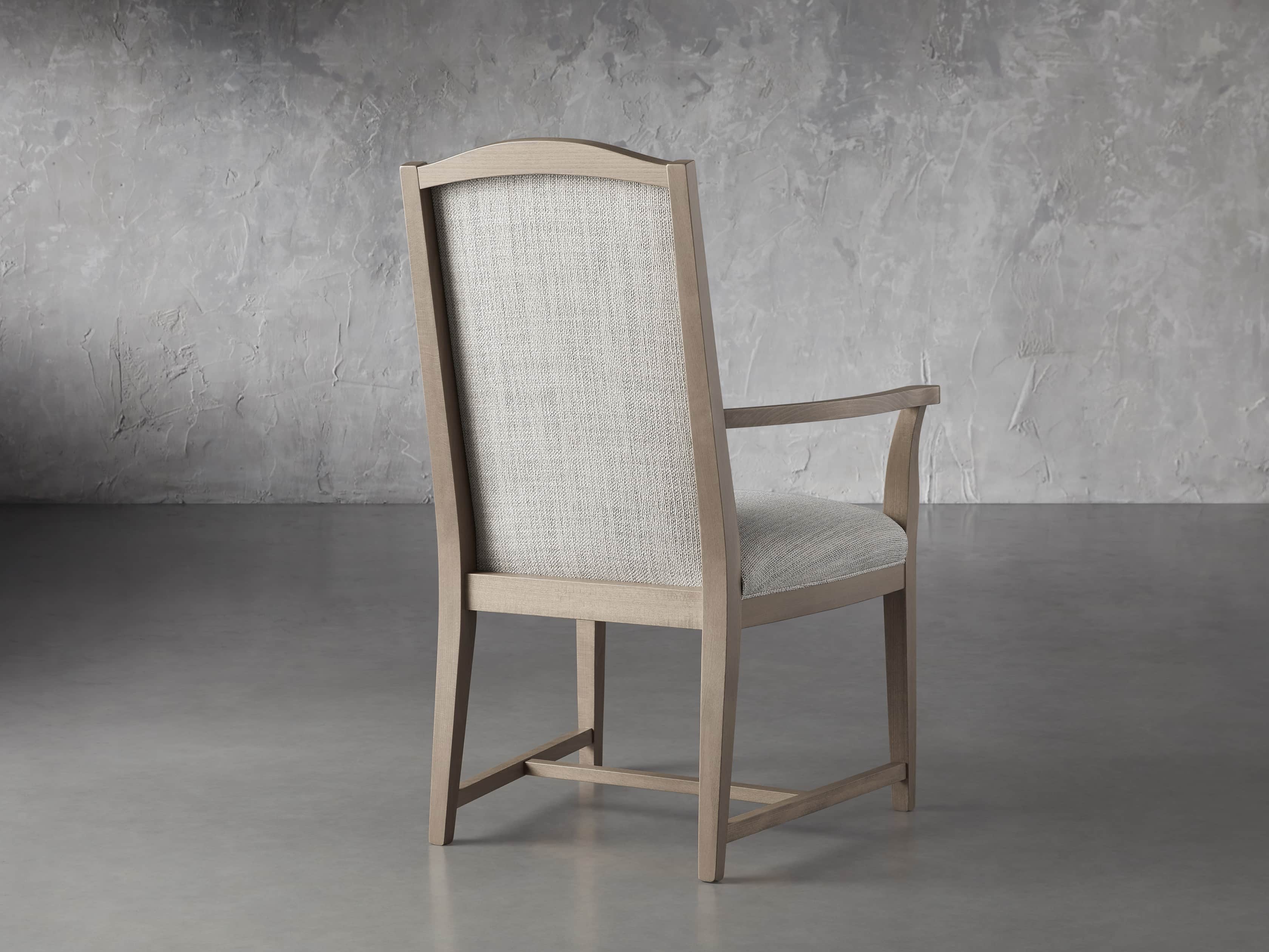 Isabella 24"Antique Blonde Dining Arm Chair in Tundra Cream, slide 4 of 7