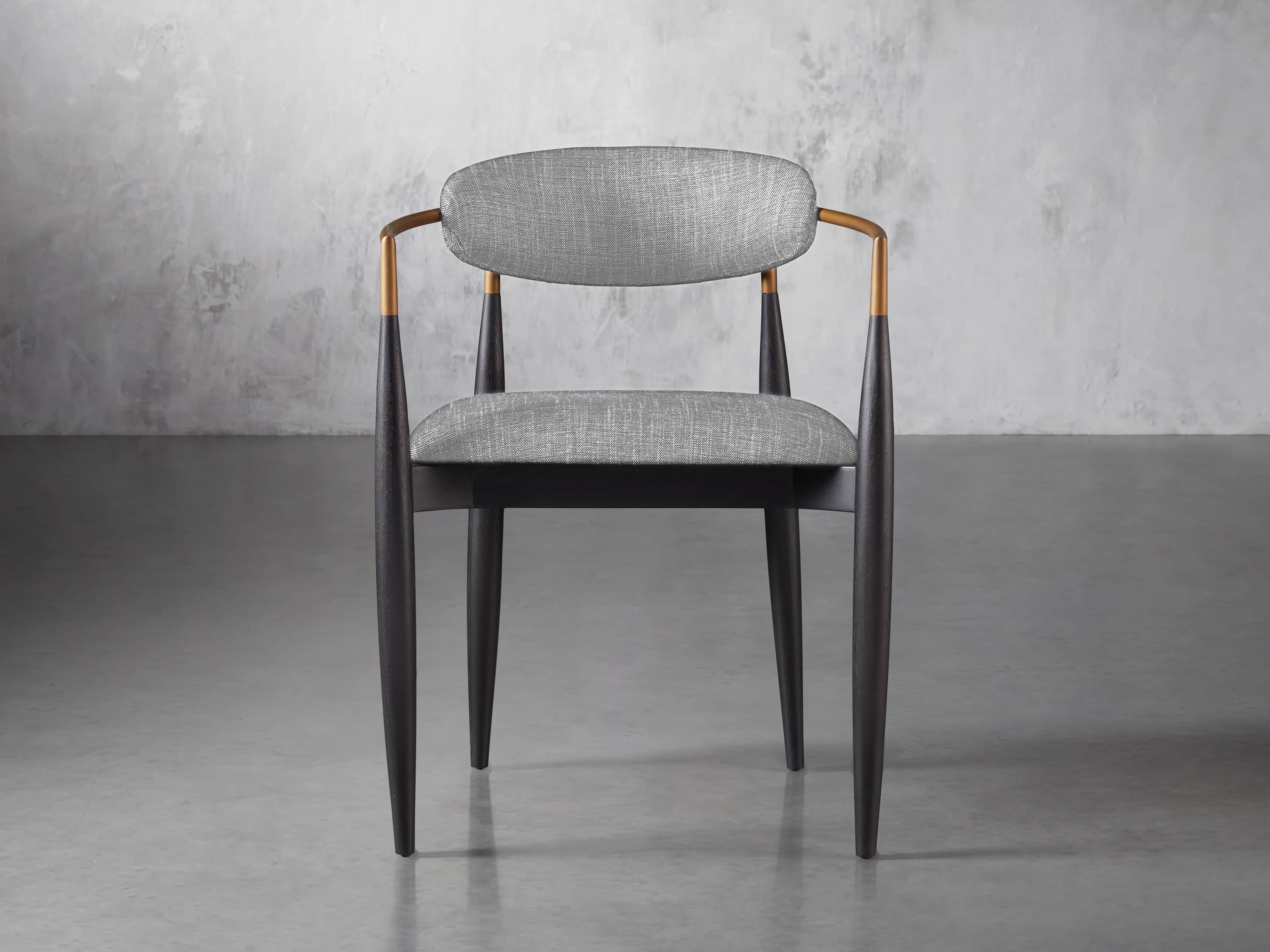 Jagger Dining Arm Chair in Cary Grey, slide 1 of 8